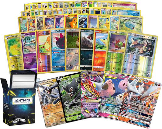 HotPokémon 100 Pokemon Card Lot with Legendary Ultra Rare Cards- Bundle with a LCC Deck Box Included
