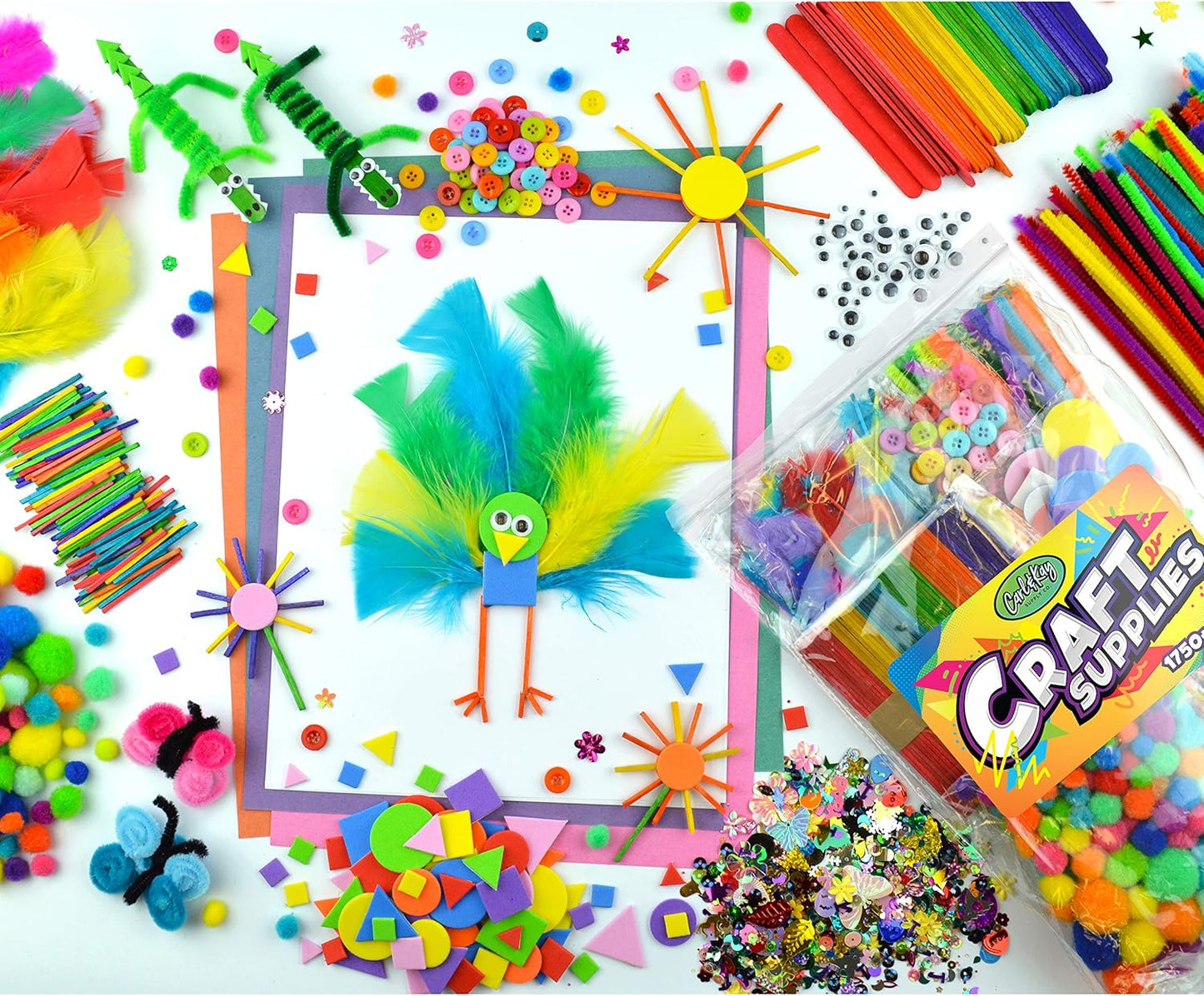 Hot Arts & Crafts Supplies Kits & Materials Set for Kids, Toddler - Carl & Kay