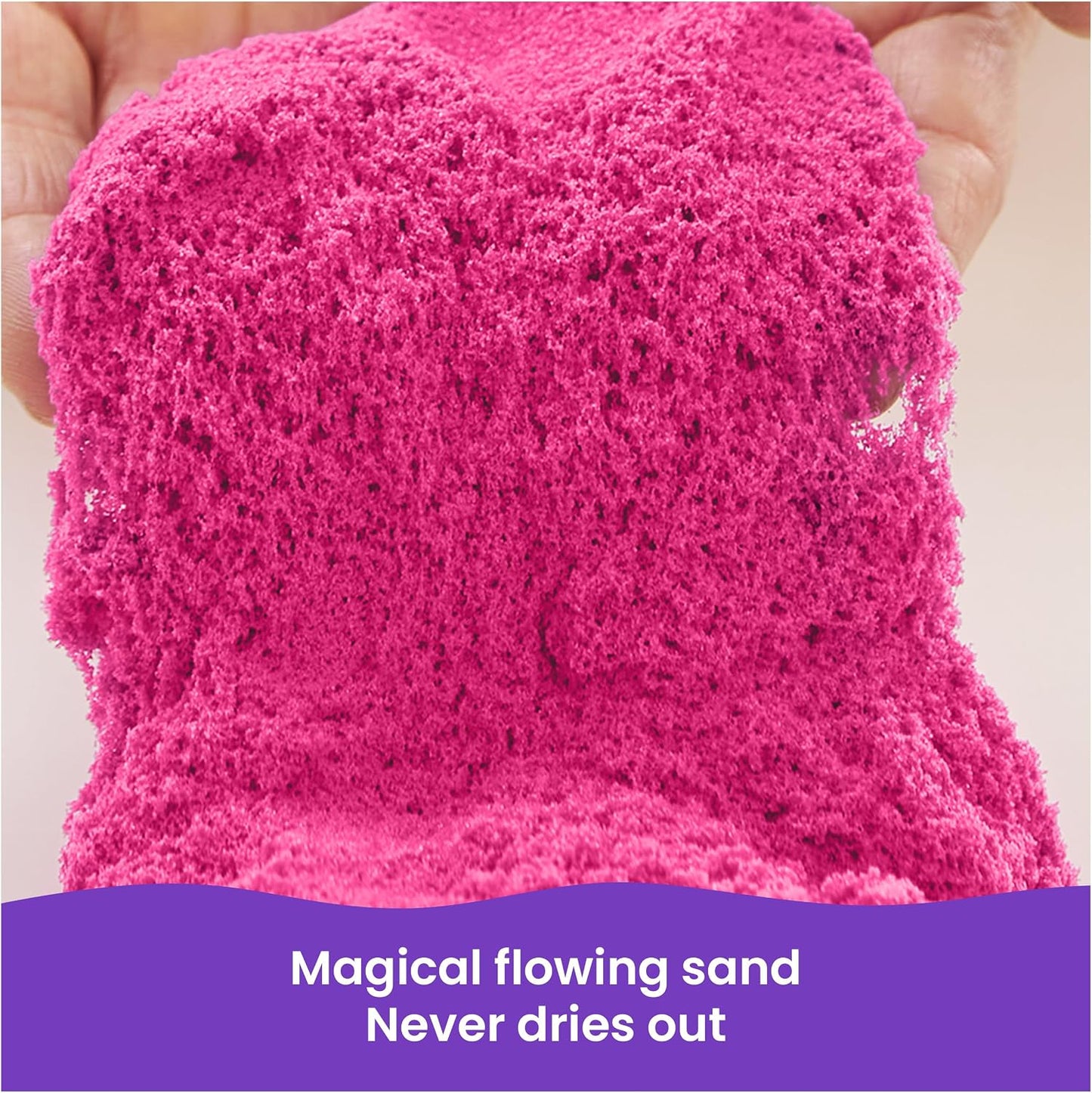 Hot Kinetic Sand 2lb Pink, Moldable Play Sand Sensory Toys, Ages 3+ | Squish, Mold, Shape & Flow Play Sand, Resealable Bag for Easy Storage, Creative Open-Ended Play, Birthday Gifts for Kids