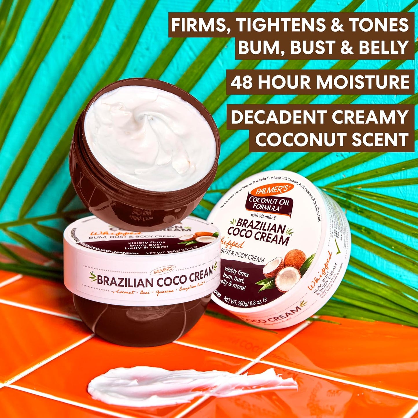 HotPalmer's Firming Body Cream, Brazilian Coco Coconut Oil Formula (8.8 Fl Oz)