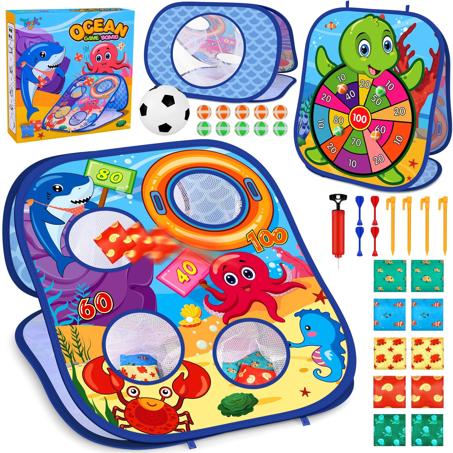 HotAnimal Bean Bag Toss Game Toy Outdoor Toss Game, Family Party Party Supplies for Kids, Gift for Boys Birthday or Christmas for Toddlers Ages 3 4 5 6 Year Old