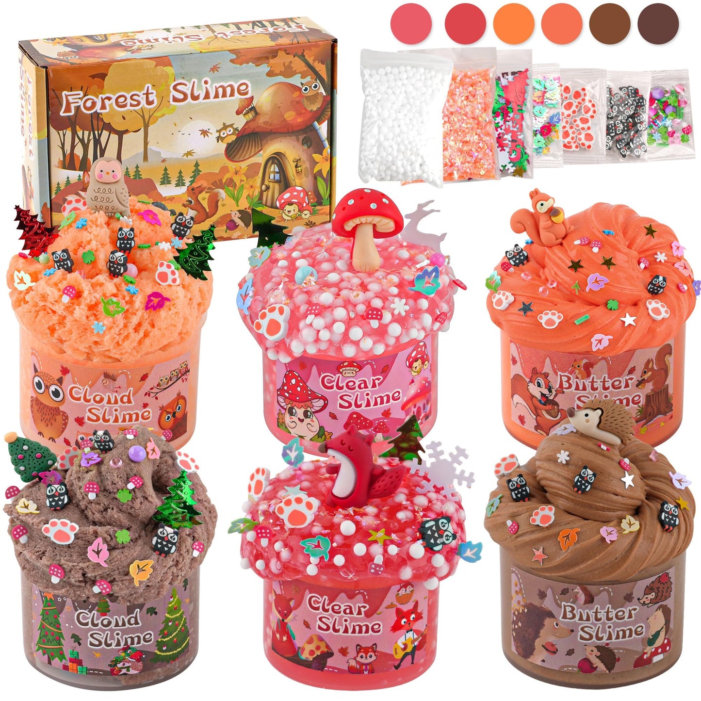 Hot6 Pack Slimes, Pink Slime Kids, Cloud Slime kit for Girls Ages 8-12, Toys for Girls and Boys, for Kids Slime Set Party kit Goodie Bag Stuffers, 4 5 6 7 8 9 10 Year Old Girl Birthday Gift Cute Stuff