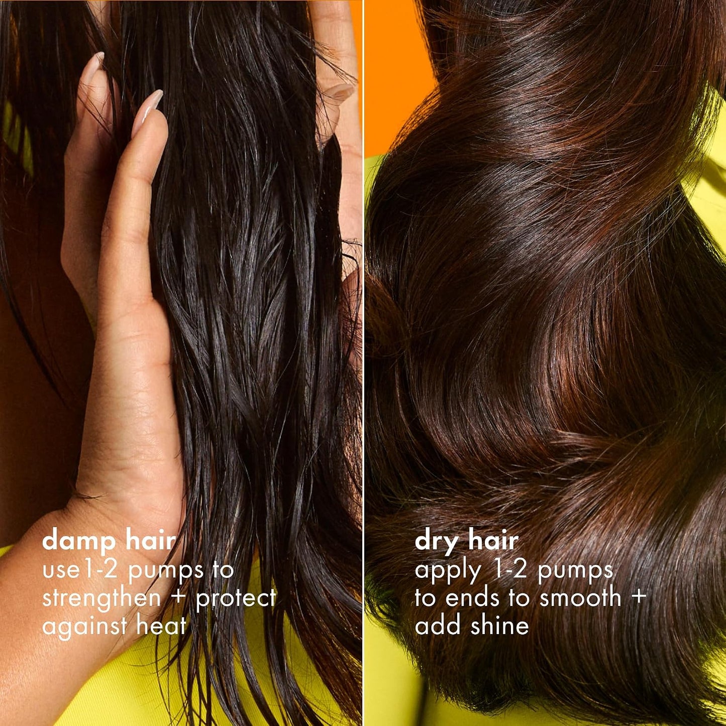 Hotamika superfruit star lightweight hair styling + heat defense oil | heat protection, strengthen + reduce breakage, smooth frizz, add glossy shine | for all hair types