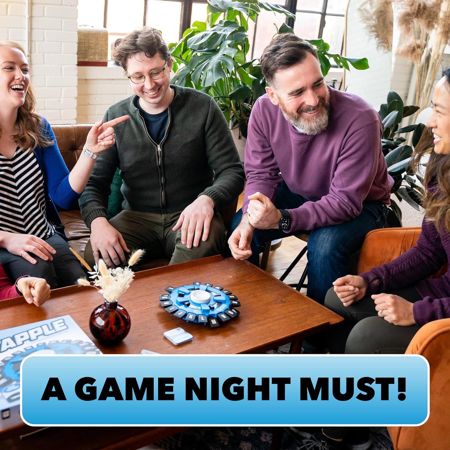 HotUSAOPOLY The Original TAPPLE, The Fast-Paced Family Board Game,Choose a Category & Race Against The Timer to be The Last Player,Learning Word Game for Ages 8 & Up, 2-8 Players, 15-20 Minute Play Time