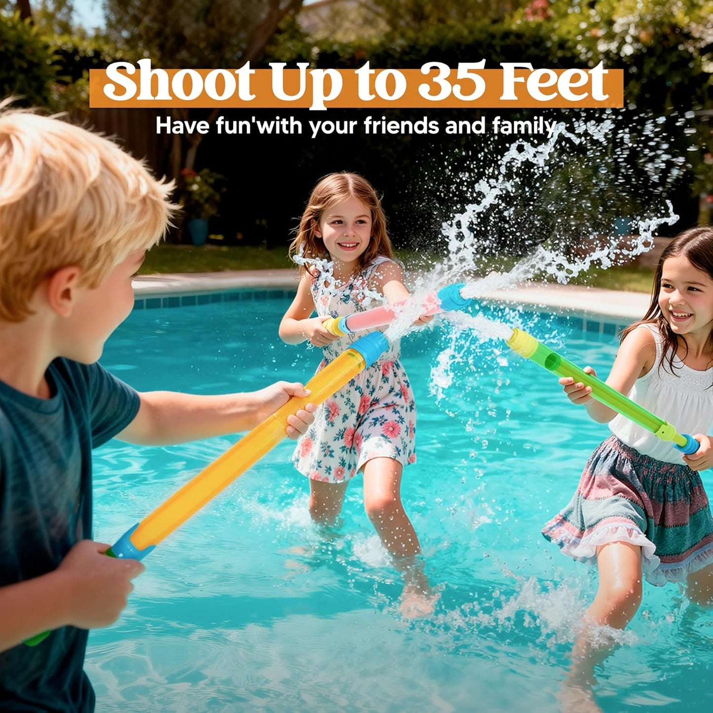 HotJOYIN 18 Pack 16.5'' Water Gun, Blaster Squirt Guns, Bulk Water Guns Summer Outdoor Swimming Pool, Backyard, Beach Water Game Fighting Play Pool Toys