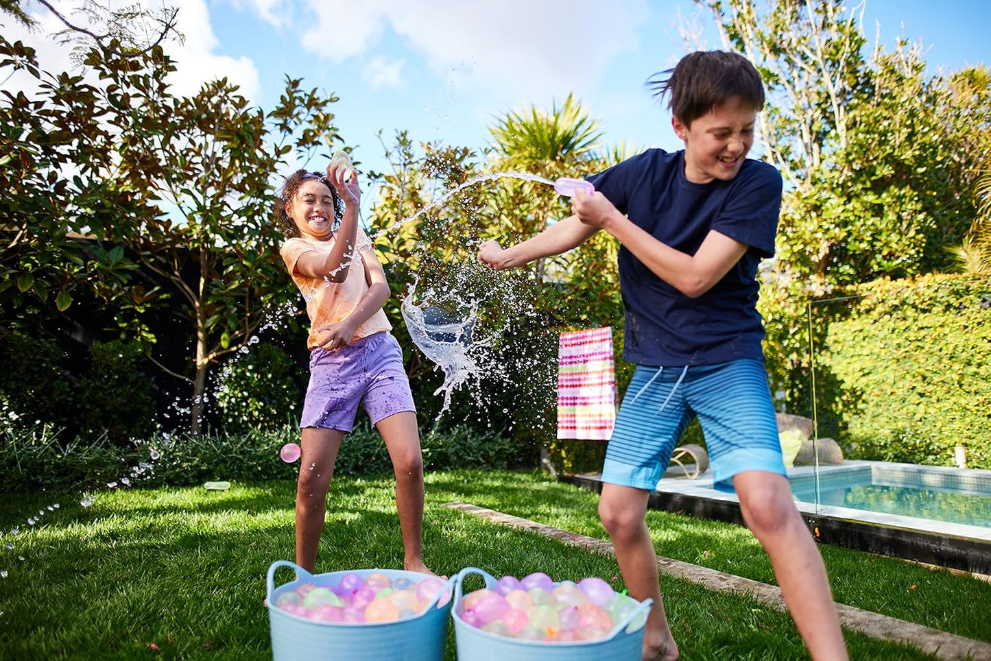 HotOriginal Bunch O Balloons Tropical Party 330+ Rapid-Filling Self-Sealing Water Balloons (Amazon Exclusive 10 count, pack of 1) by ZURU Water Balloon for the Whole Family, Kids, Teens and Adults