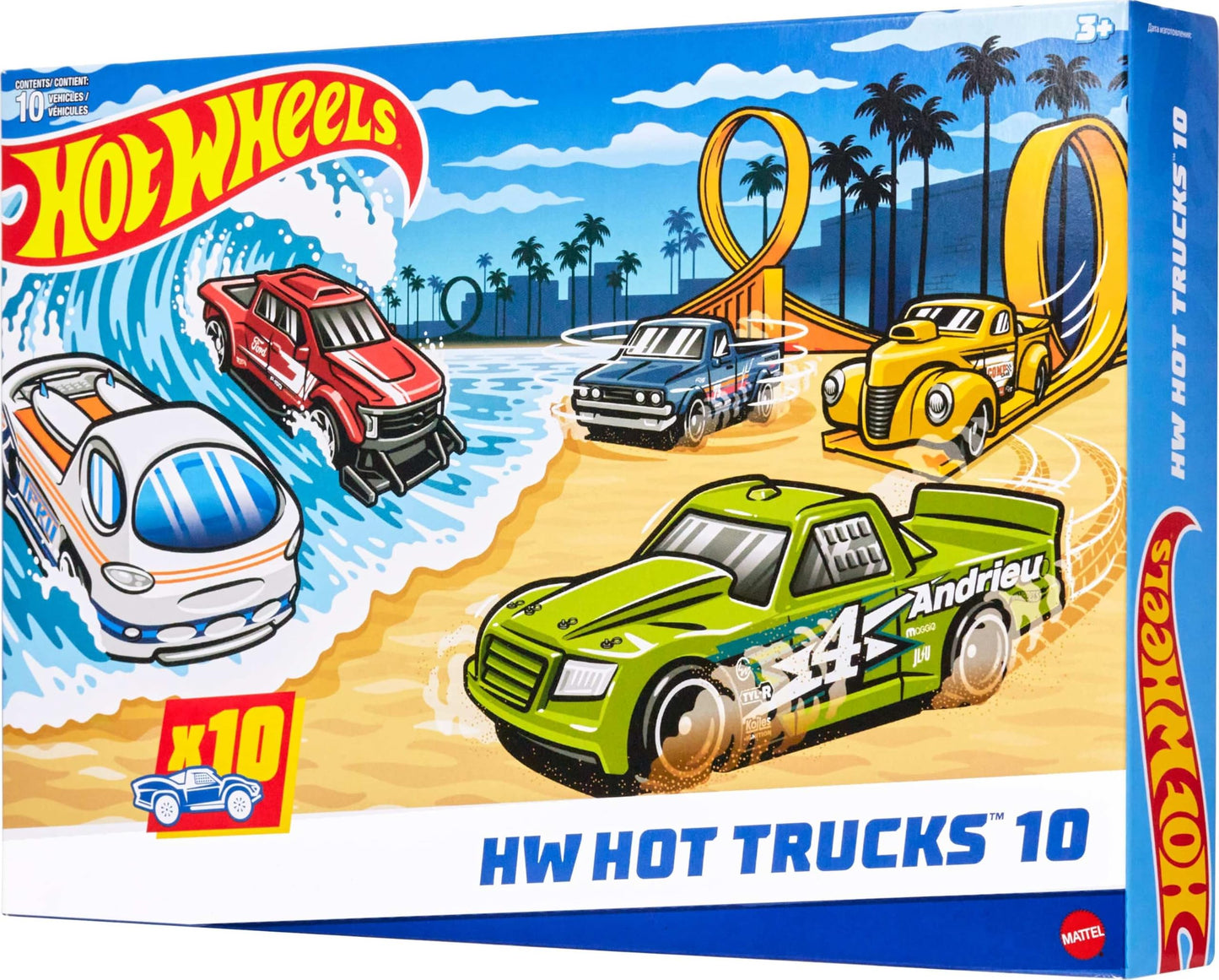 HotHot Wheels 10-Pack of Toy Race Cars (Styles May Vary) | Set of 10 1:64 Scale Vehicles,Includes Hot Wheels Originals & Officially Licensed Cars (Amazon Exclusive)