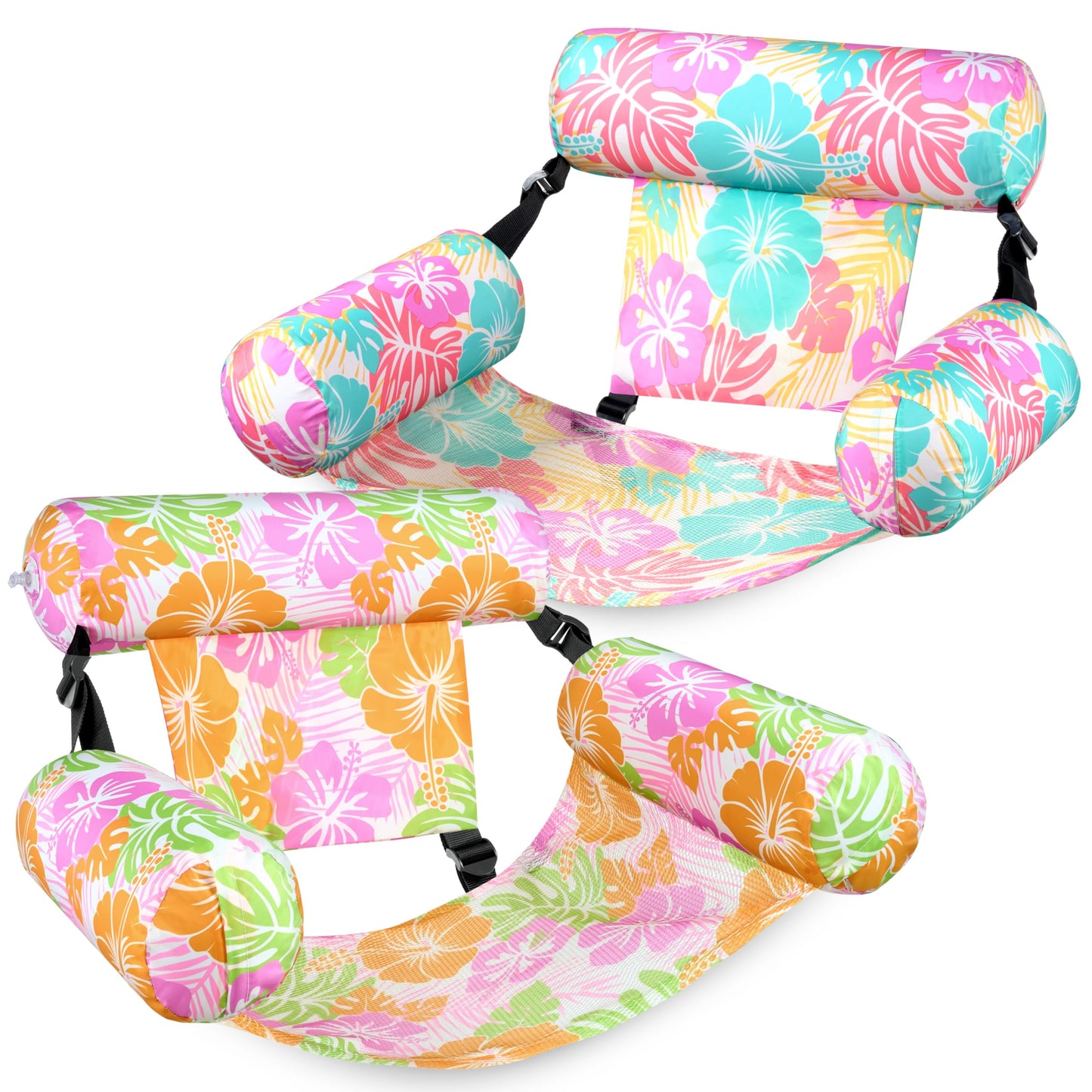 Hot SLOOSH Inflatable Pool Floats Adult,2 Packs Floating Lounge Chairs,Blow up Pool Noodles for Adult Heavy Duty,Floating Chair for Party Summer Water Beach Lake Fun