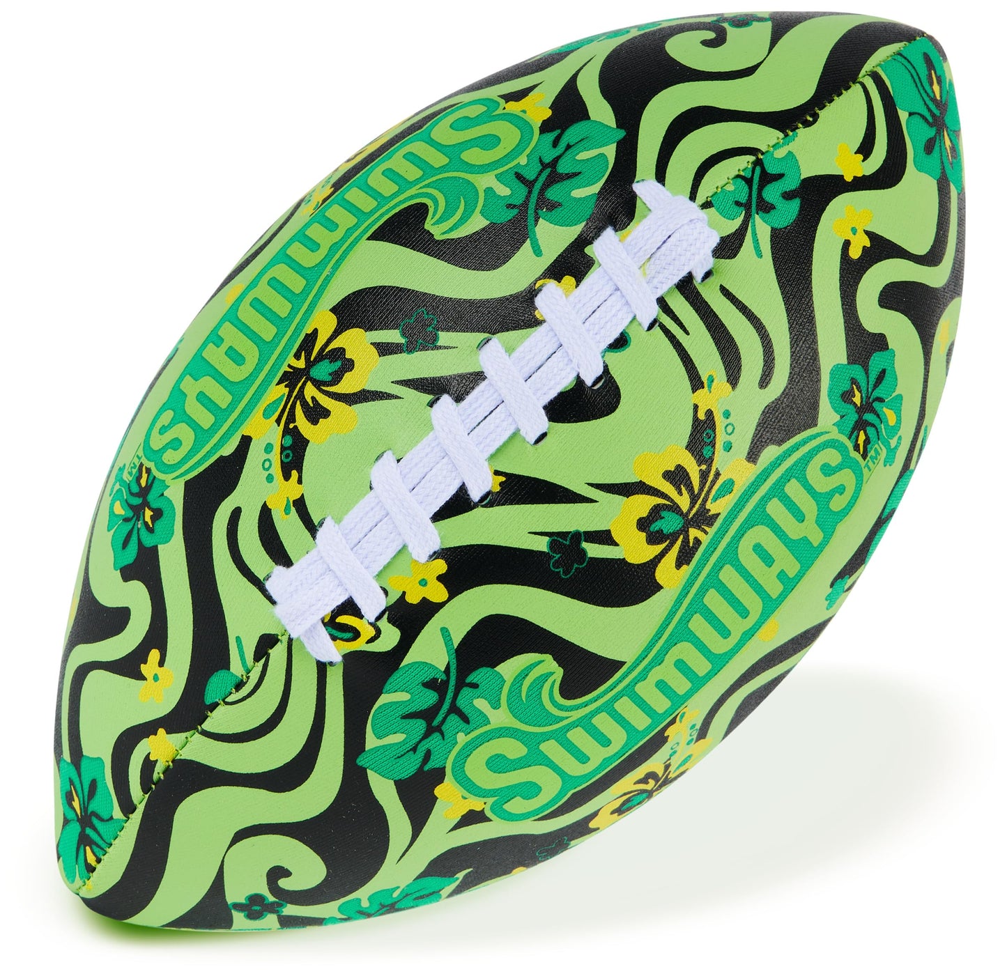 HotSwimways Hydro Waterproof Football, Outdoor Games for Adults and Kids, Swimming Pool Accessories and Pool Party Games,9.25 Inches, Green
