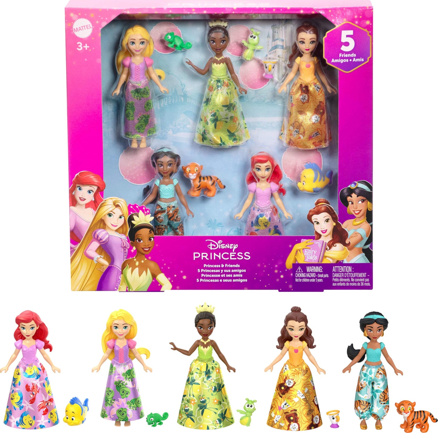 Hot Mattel Disney Princess Ultimate Princess 12-Pack of Small Dolls | 12 Posable Dolls in Signature Outfits, Collectibles Inspired by Disney Movies (Amazon Exclusive)