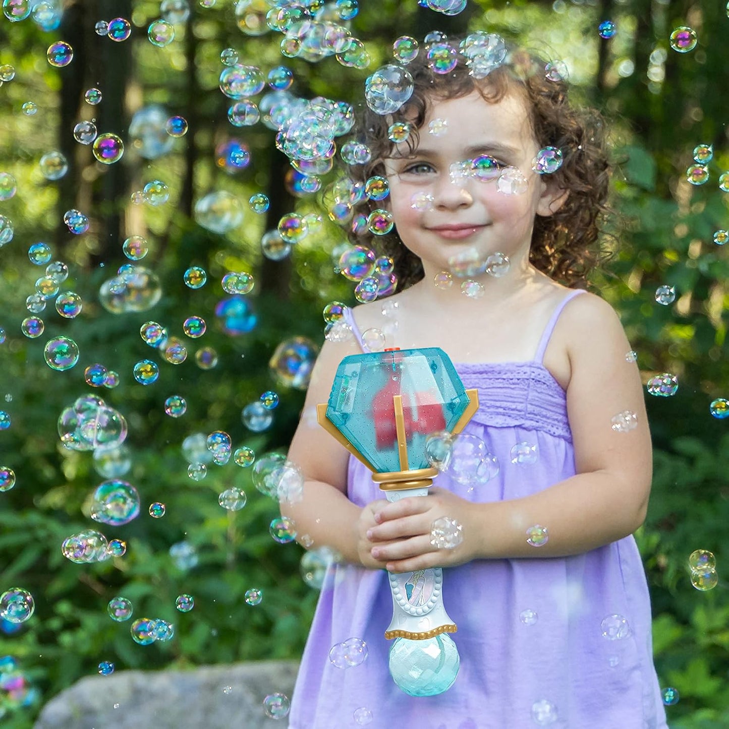 Hot Little Kids Disney Frozen Elsa Light and Sound Musical Bubble Wand, Includes Bubble Solution (20513)
