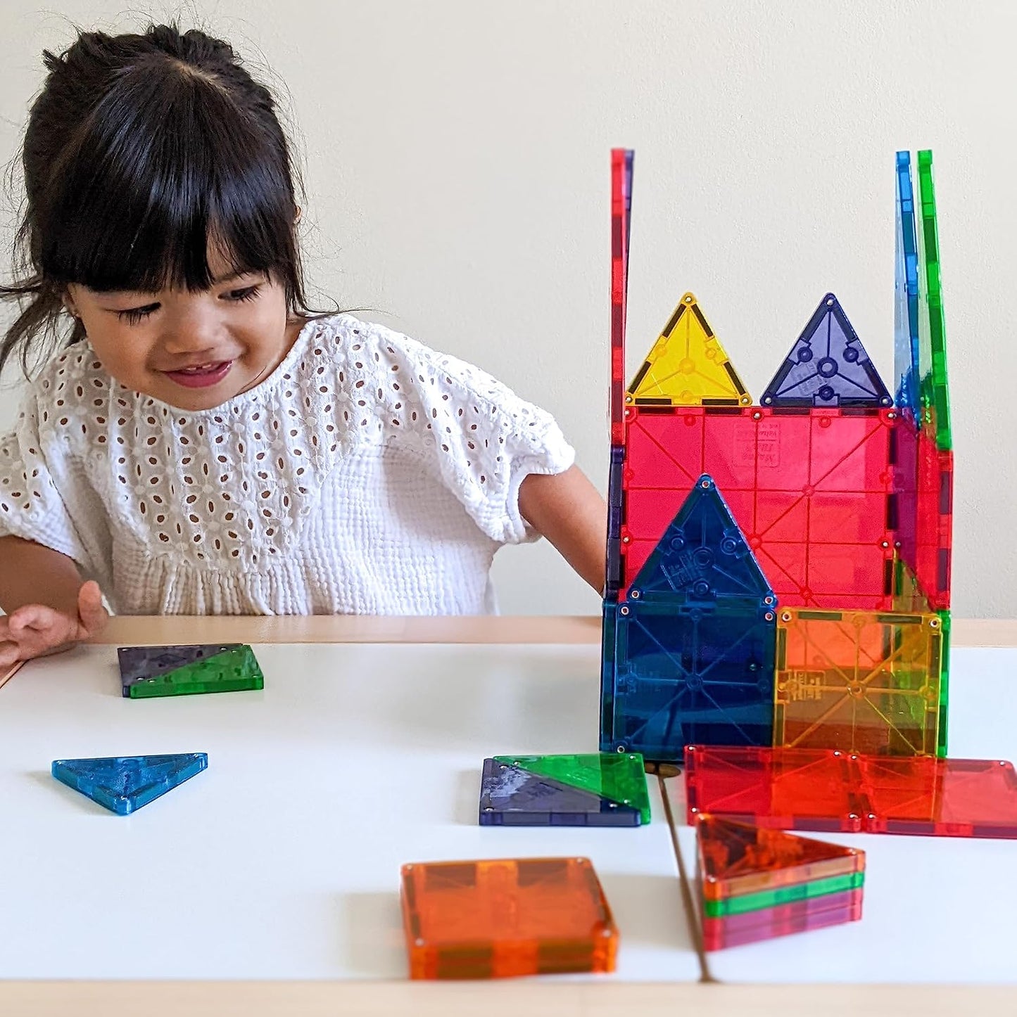 HotMAGNA-TILES Classic 32-Piece Magnetic Construction Set, The Original Magnetic Building Brand