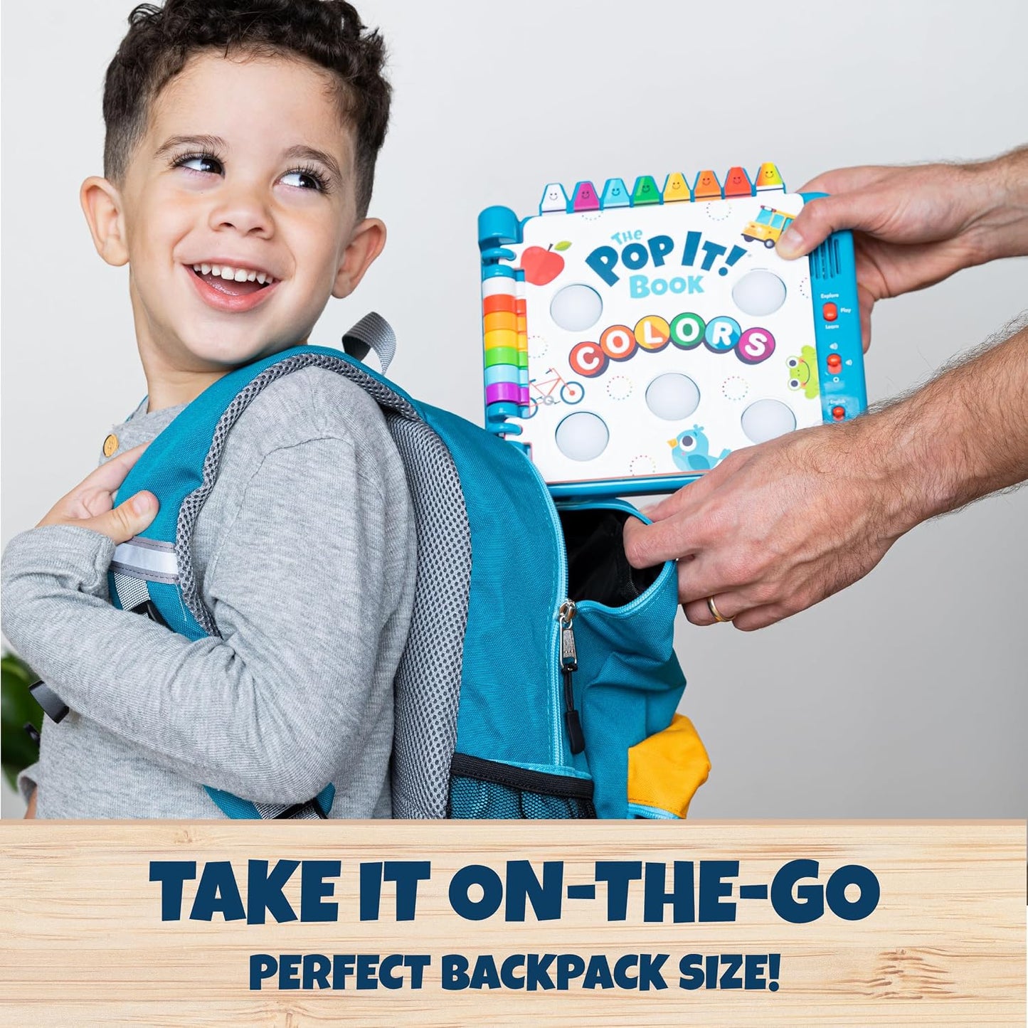Hot Chuckle & Roar Pop It! Book: Colors – Interactive Sensory Learning Book with Bilingual English & Spanish Play, Grow-with-Me Modes, Quiet Mode, Color Learning Toy for Toddlers Ages 1–4+