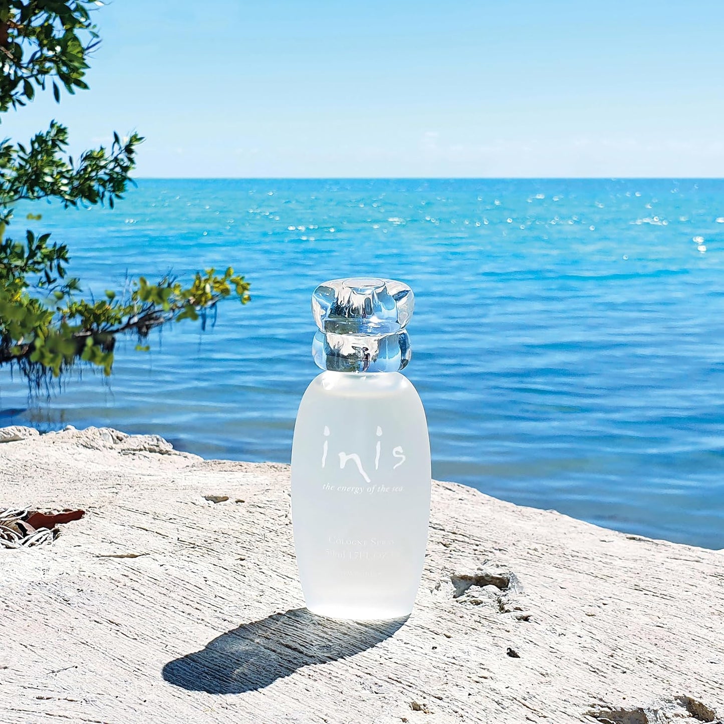 Hot Inis the Energy of the Sea - Cologne for Men and Women, 3.3 fl oz | Large Unisex Perfume for Women and Men, Clean Fresh Aquatic Ocean Fragrance in Frosted Sea Glass Bottle, Mens Cologne Gift