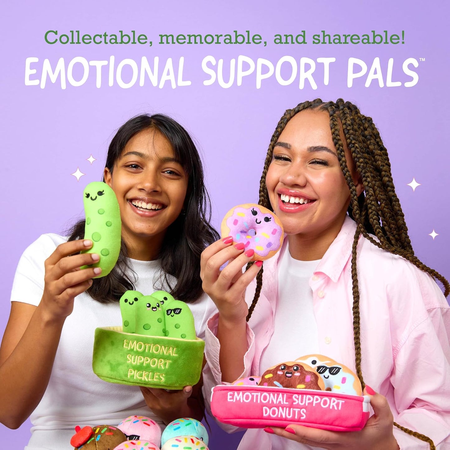 Hot WHAT DO YOU MEME? Emotional Support Donuts by Relatable, Cuddly Stuffed Animals and Toys, Squishy Toys and Plushies, Great Ideas for Loved Ones of All Ages, Includes 5 Plushies with Carrying Basket