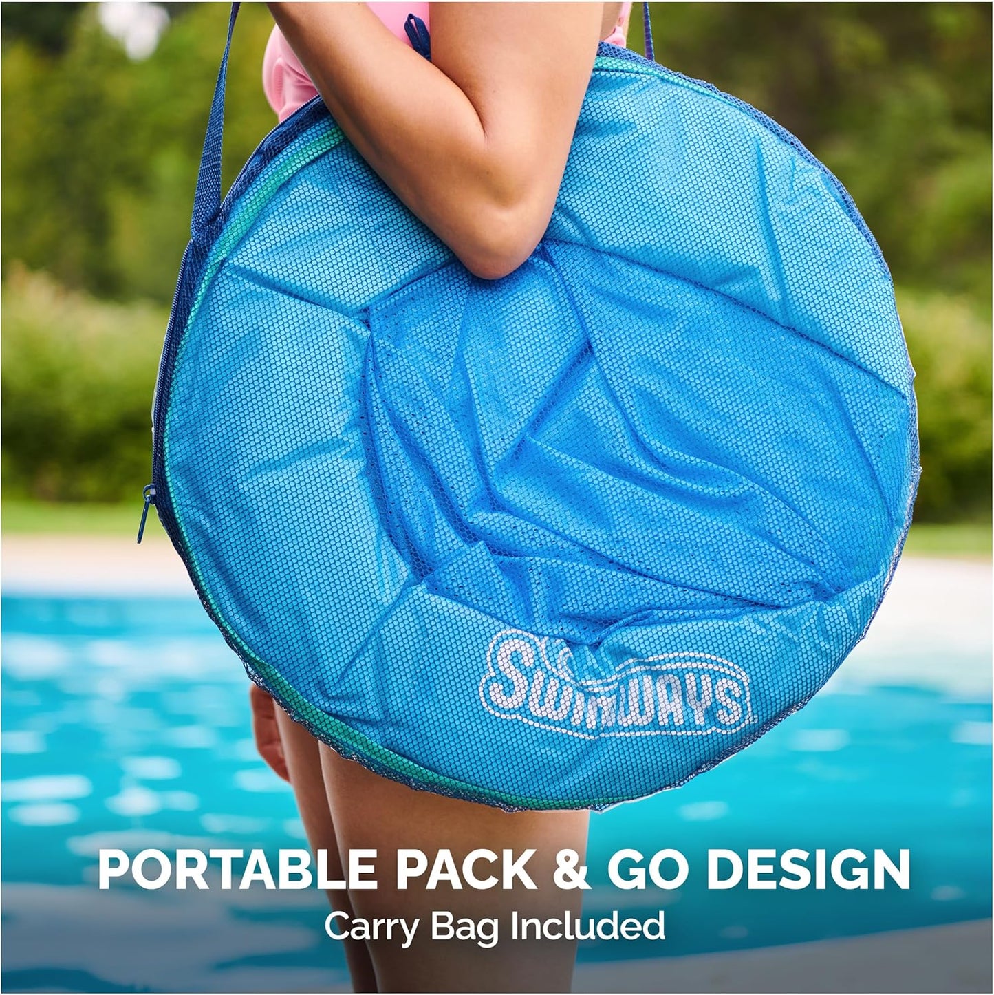 HotSwimWays Spring Float Hammock, Fast-Inflating Adult Lounger; Ages 15+ | Patented Fast Inflation for Immediate Use During Travel, Fits Most Adults and Teens, Teens & Adults Can Lounge Comfortably