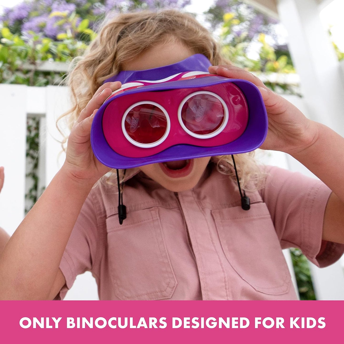 Hot Educational Insights GeoSafari Kidnoculars Pink - Toy Binoculars for Kids, Outdoor Toys for Kids Ages 4-8, Toddler Camping and Nature Toys, Lightweight Binoculars with Neck Strap, Bird Watching Gear