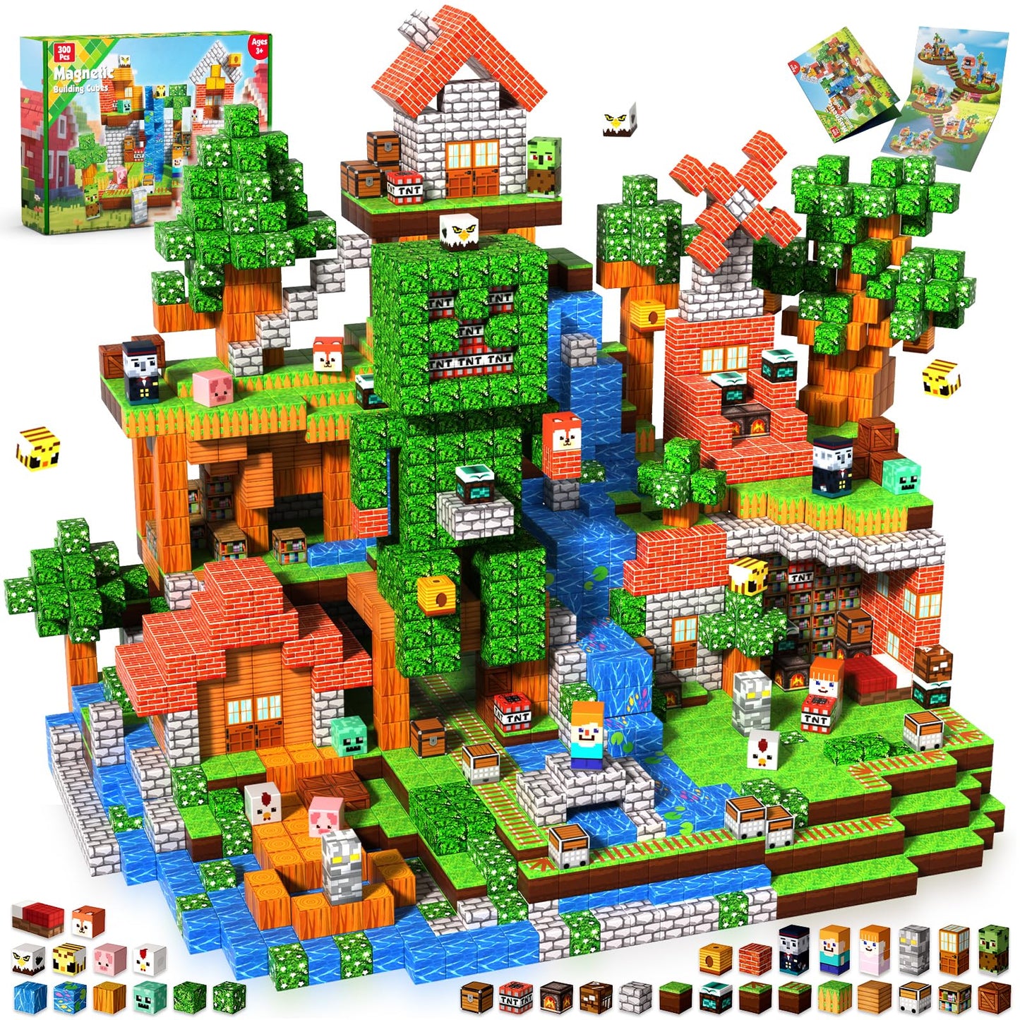 Hot Goody King Magnetic Blocks |100PCS Magnetic Building Cube Game, Constructions Toys for Boys & Girls Age 3-4, 5 6 7 8 9 10, STEM Montessori Stacking Toy, Sensory Tiles Building Birthday for Toddlers