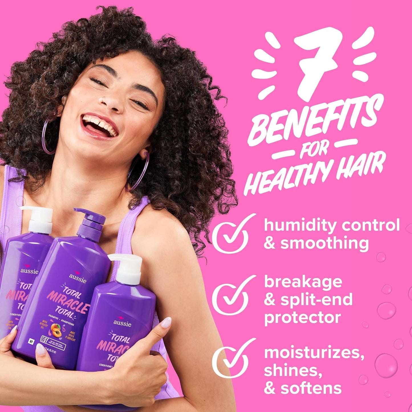 HotAussie Total Miracle Hair Care Bundle: Shampoo, Conditioner, and 3 Minute Deep Treatment with Apricot & Macadamia Oil, Paraben-Free for Damaged Hair, 26.2 & 8 Fl Oz