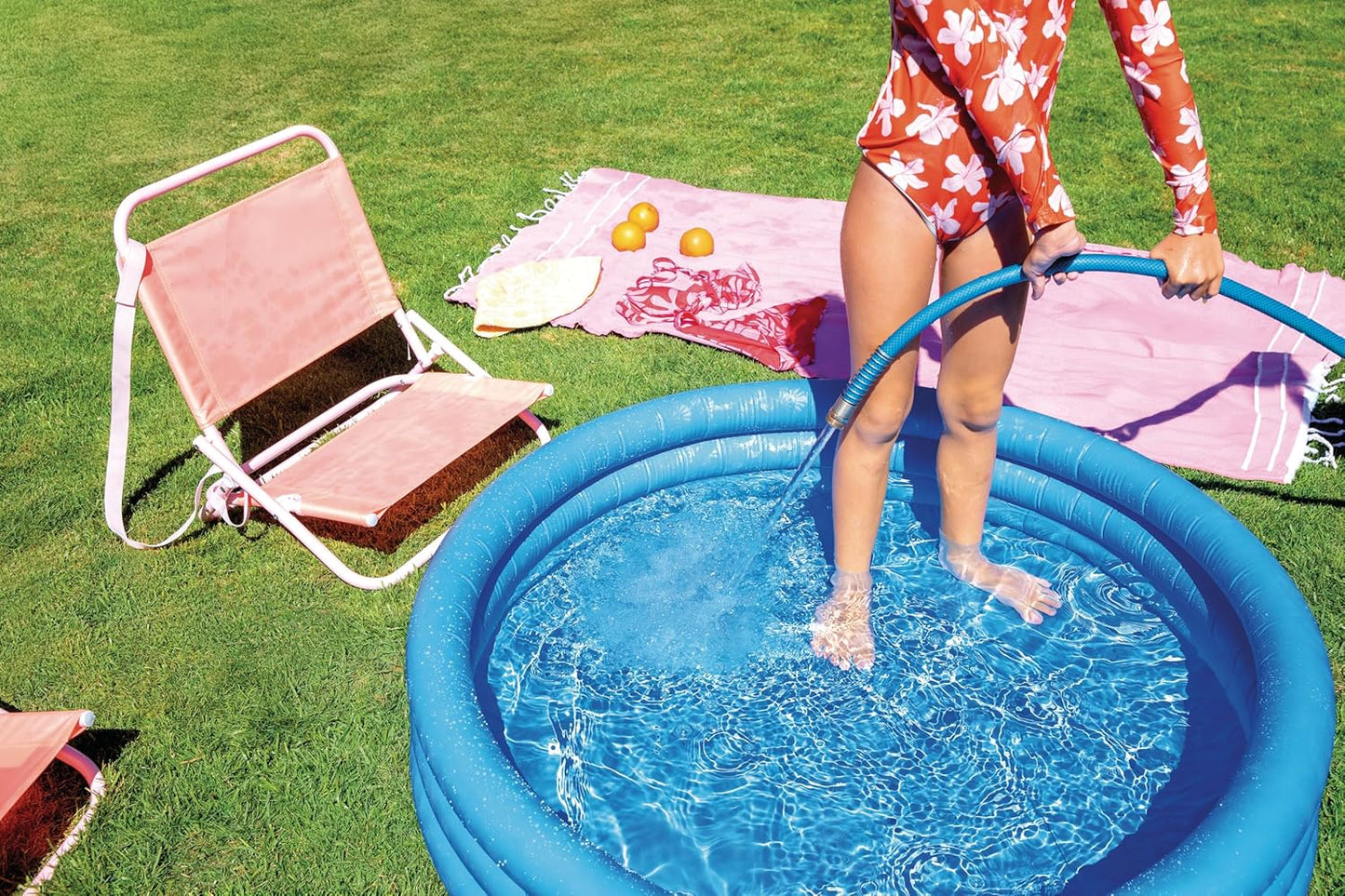 HotINTEX 59416EP Crystal Blue Inflatable Kiddie Swimming Pool, 45in x 10in