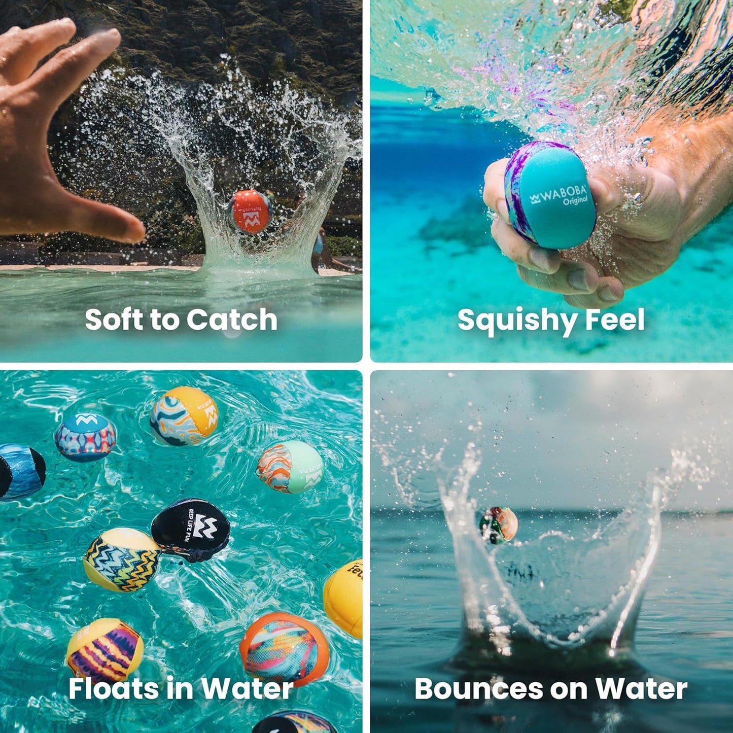 HotWaboba Original Water Bouncing Ball - Perfect Toy for Beach and Water Games - Skips on Water - Invented in Sweden