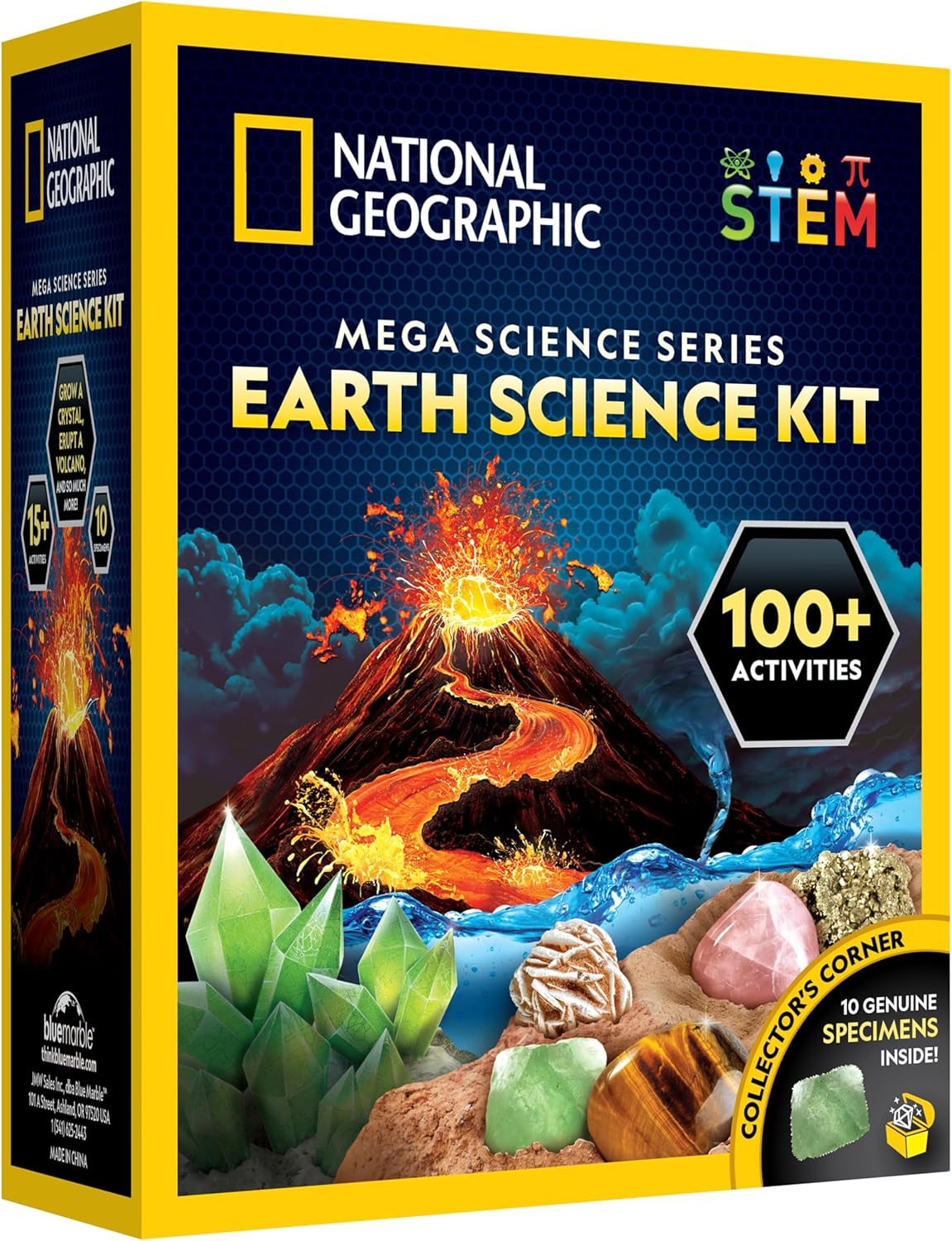 Hot National Geographic Earth Science Kit with 100+ Activities for Kids 8-12 | Crystal Growing, Volcano Experiments, Rock Collection, Earth Science Activities, STEM Projects, Birthday Gift