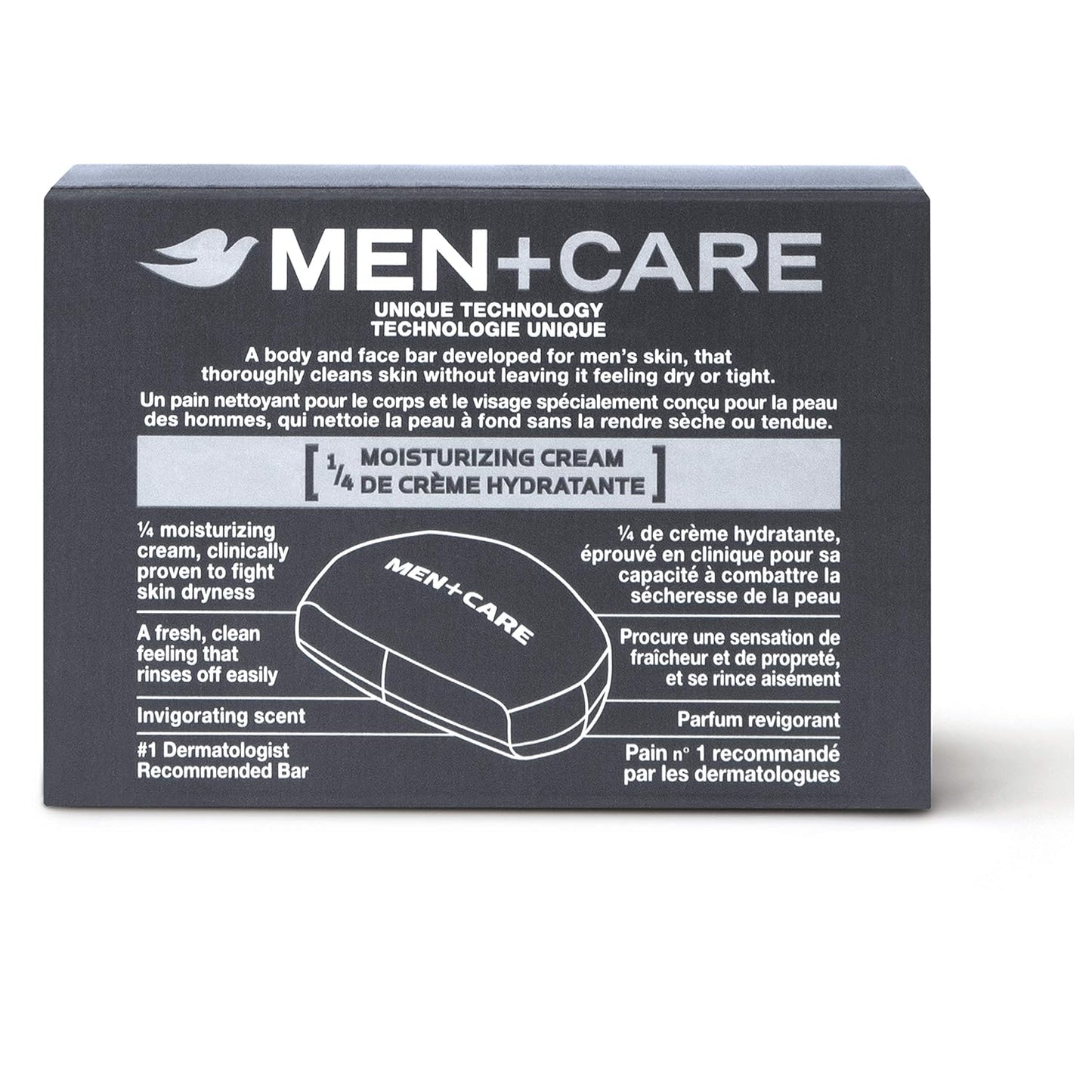 HotDOVE MEN + CARE 3 in 1 Bar Cleanser for Body, Face, and Shaving Extra Fresh Body and Facial Cleanser More Moisturizing Than Bar Soap to Clean and Hydrate Skin 3.75 Ounce (Pack of 8)