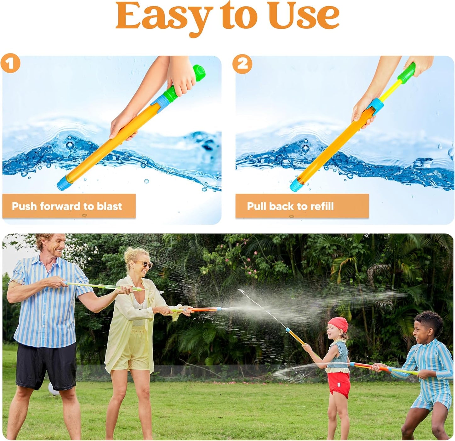 HotJOYIN 18 Pack 16.5'' Water Gun, Blaster Squirt Guns, Bulk Water Guns Summer Outdoor Swimming Pool, Backyard, Beach Water Game Fighting Play Pool Toys