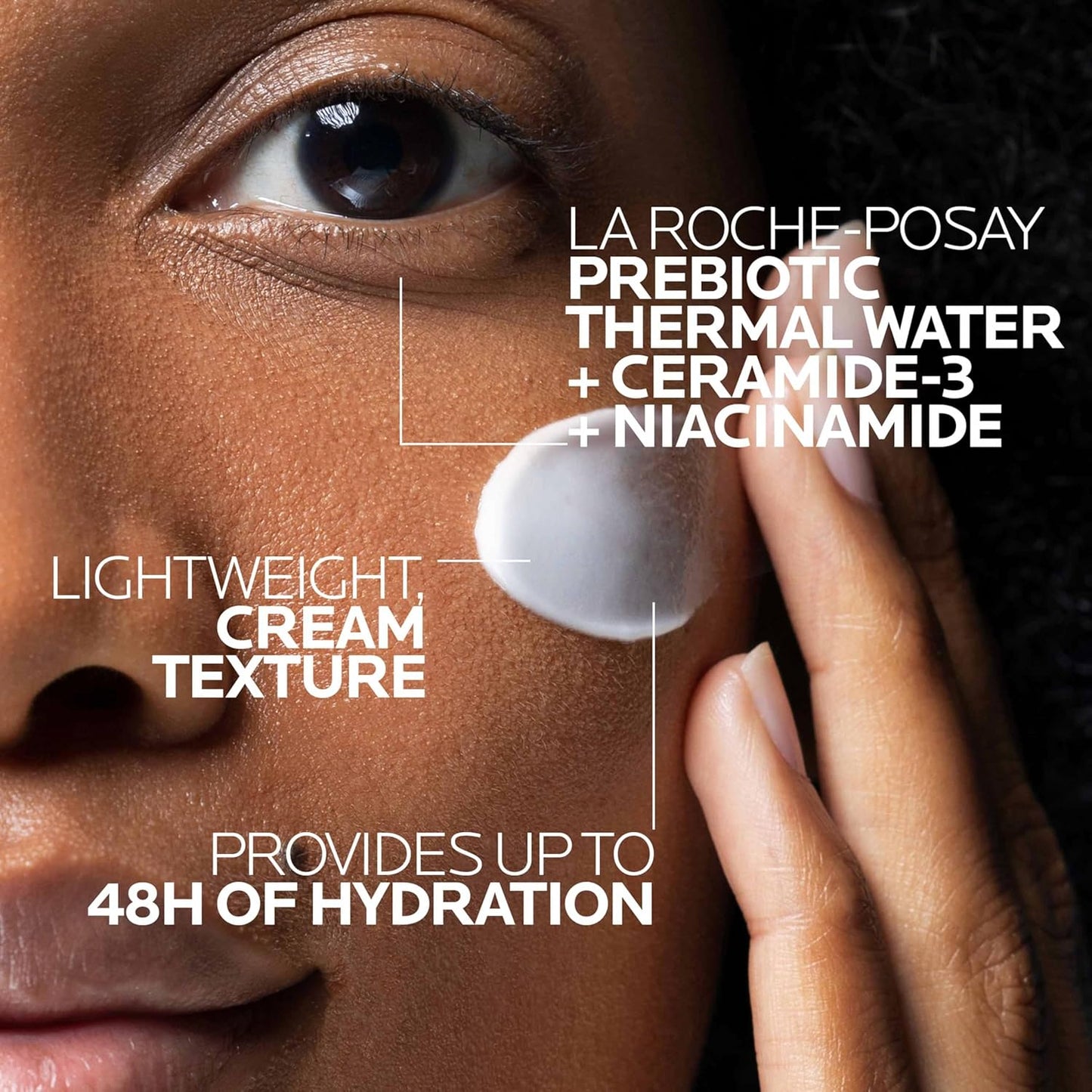 HotToleriane Double Repair Face Moisturizer, Daily Moisturizer Face Cream with Ceramide and Niacinamide for All Skin Types