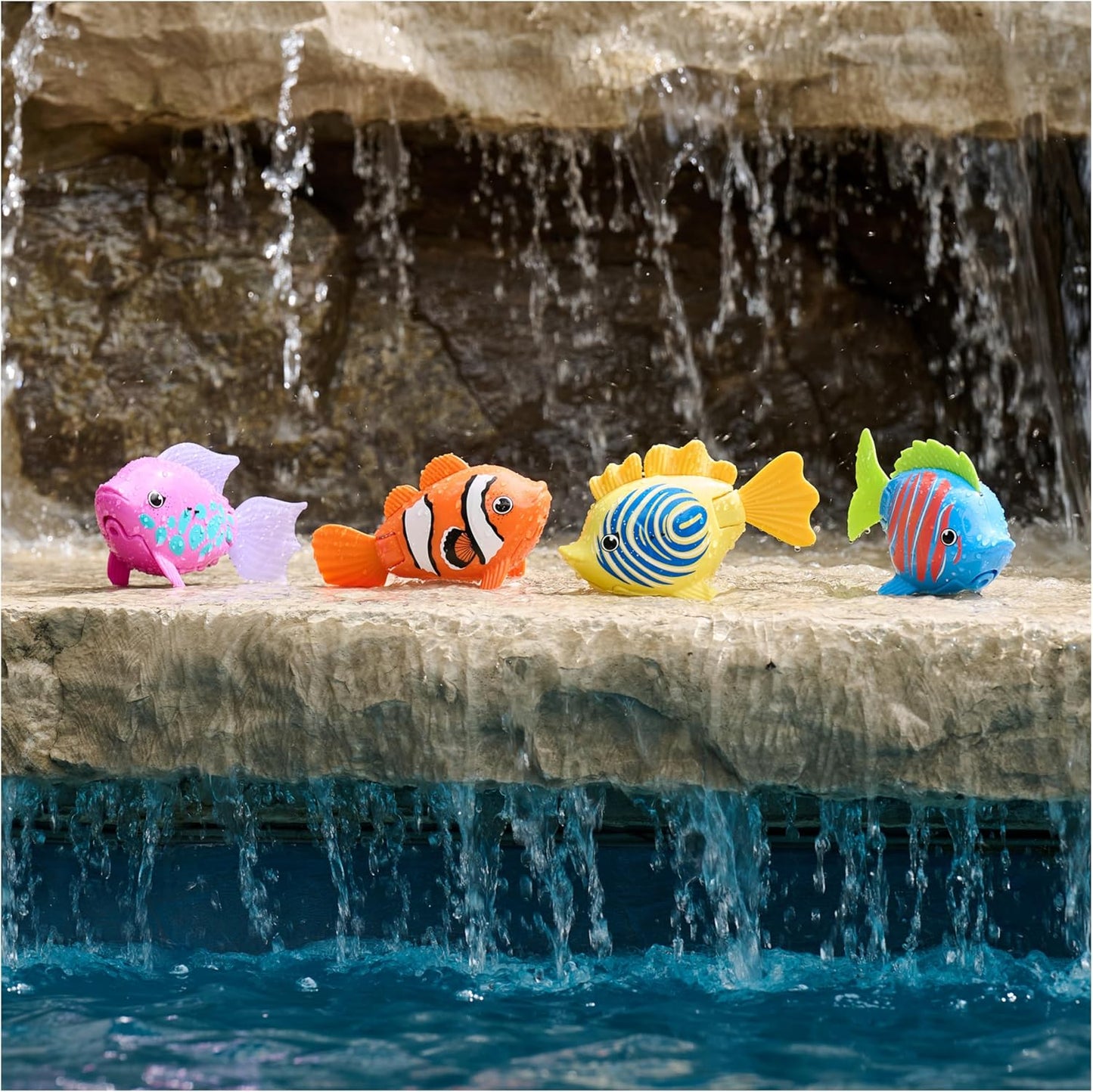 HotSwimWays Rainbow Reef Clownfish Water-Activated Pool Toy for Ages 5+ | Realistic Swimming Patterns Inspire Imaginative Play, Toy Supports Swimming Skills, Coordination, and Competitive Games