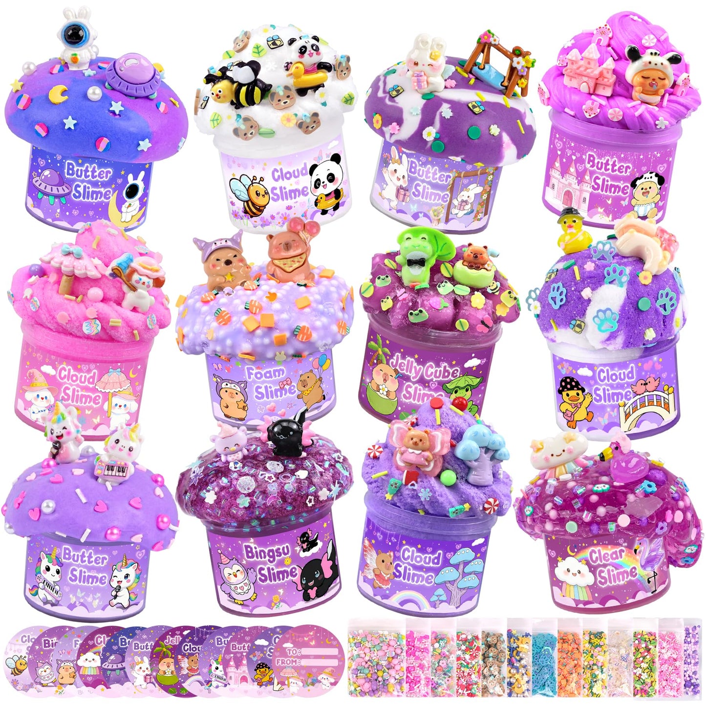 Hot6 Pack Slimes, Blue Slime Kit, Butter Cloud Slime for Boys Girls Ages 8-12,Toys for Girls and Boys, Slime Party Favors Goodie Bag Stuffers, 4 5 6 7 8 9 10 Year Old Girl Birthday Gift Cute Stuff