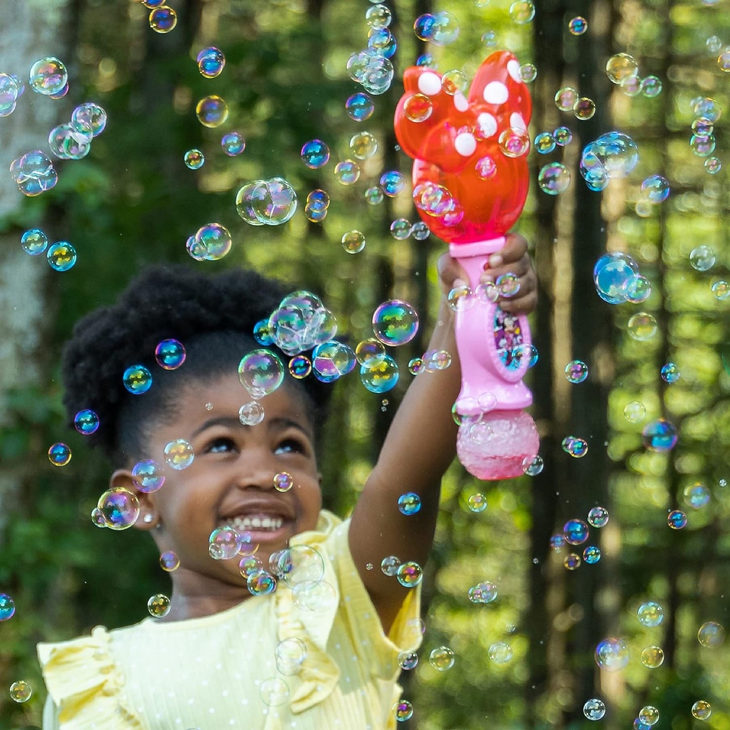 Hot Little Kids Disney Minnie Mouse Light and Sound Musical Bubble Wand, Includes Bubble Solution, Multi (2051)