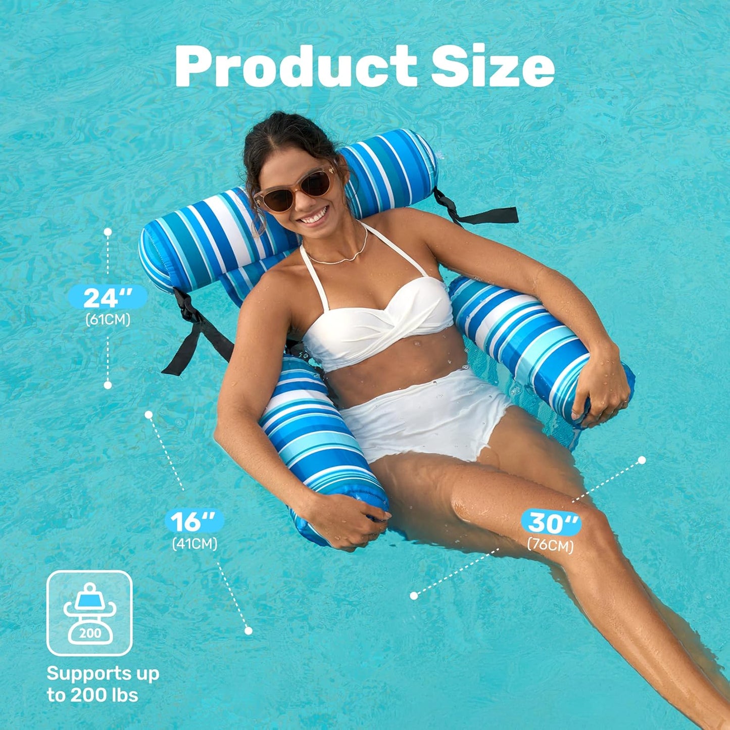 Hot SLOOSH Inflatable Pool Floats Adult,2 Packs Floating Lounge Chairs,Blow up Pool Noodles for Adult Heavy Duty,Floating Chair for Party Summer Water Beach Lake Fun