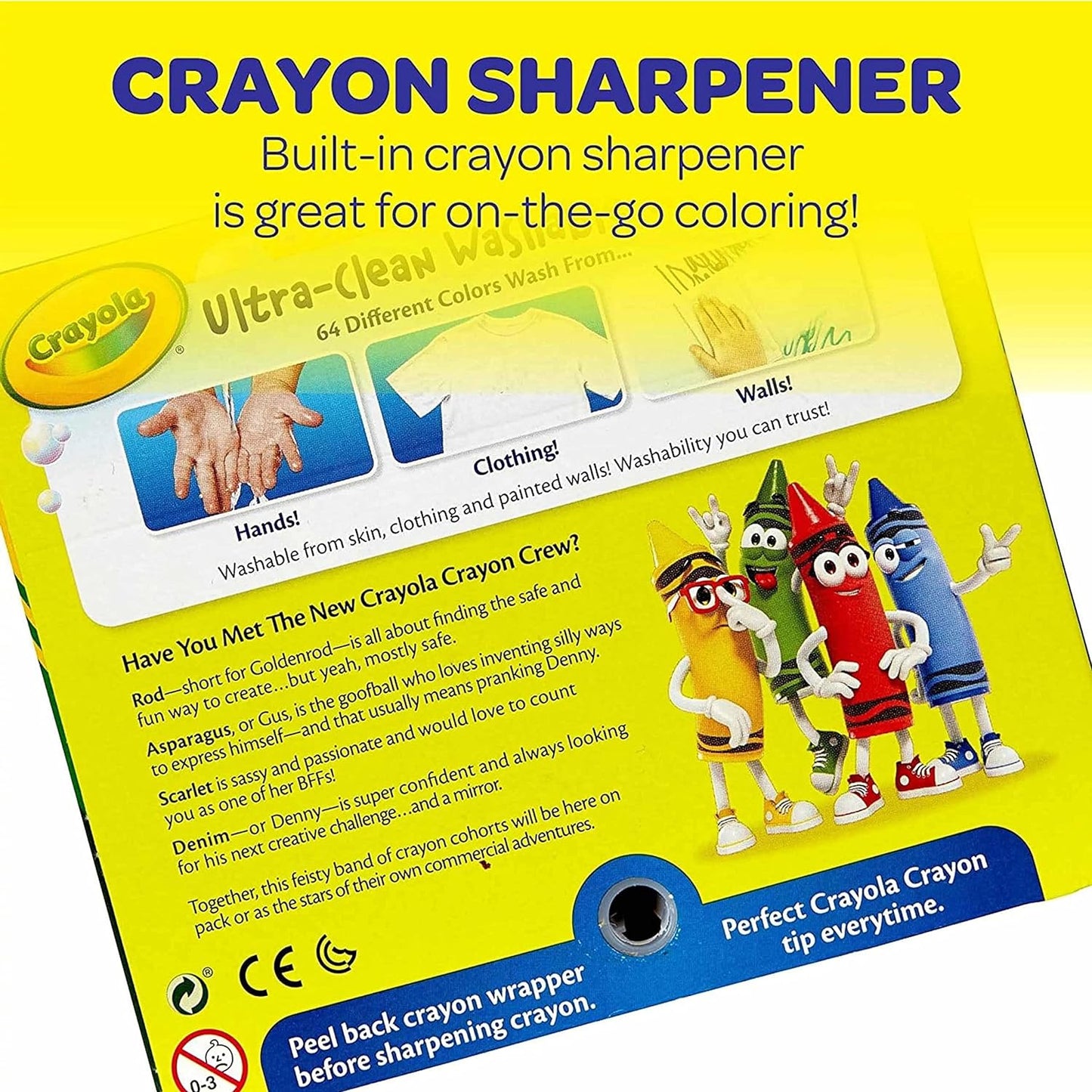 Hot Crayola Washable Crayons for Kids - 64ct (2 Boxes), Classroom Must Haves, Teacher School Supplies Essentials, Bulk Crayons for Toddlers [Amazon Exclusive]