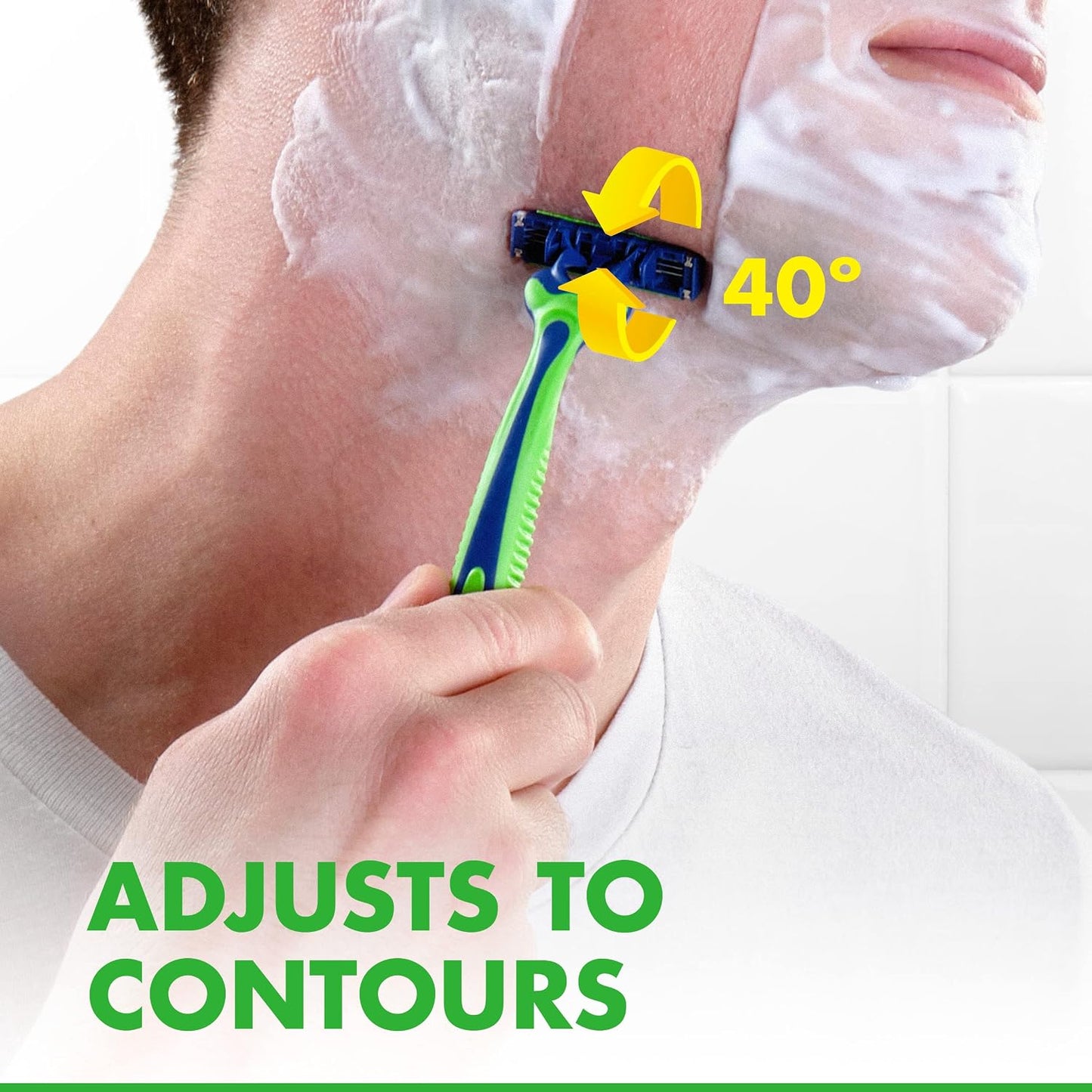 HotGillette Sensor3 Sensitive Men's Disposable Shaving Razors, 12 Count