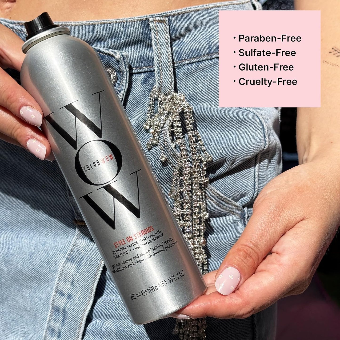 HotCOLOR WOW Style on Steroids Texturizing Spray, Non-Sticky Hair Texturizer for Instant Volume and Texture