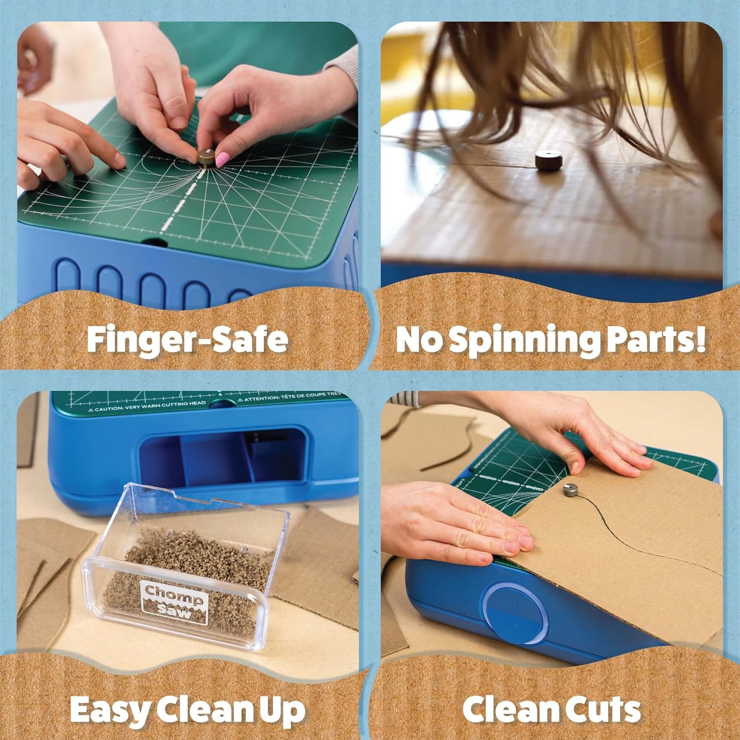 Hot ChompSaw | The Original Kid-Safe Power Tool for Cutting Cardboard | STEM + STEAM Educational Toy for Boys and Girls Ages 5+