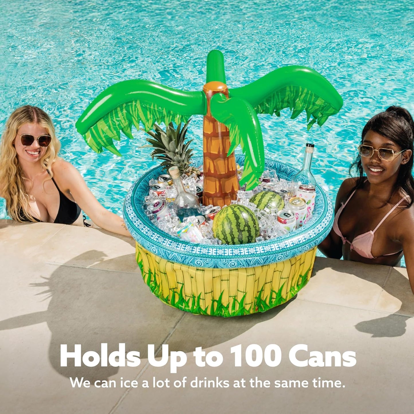Hot JOYIN 28” Inflatable Palm Tree Cooler, Luau Hawaiian Tropical Beach Themed Party Decorations, Blow Up Palm Trees Cooler Outdoor Party Supplies, Kids Adults Birthday Party Décor