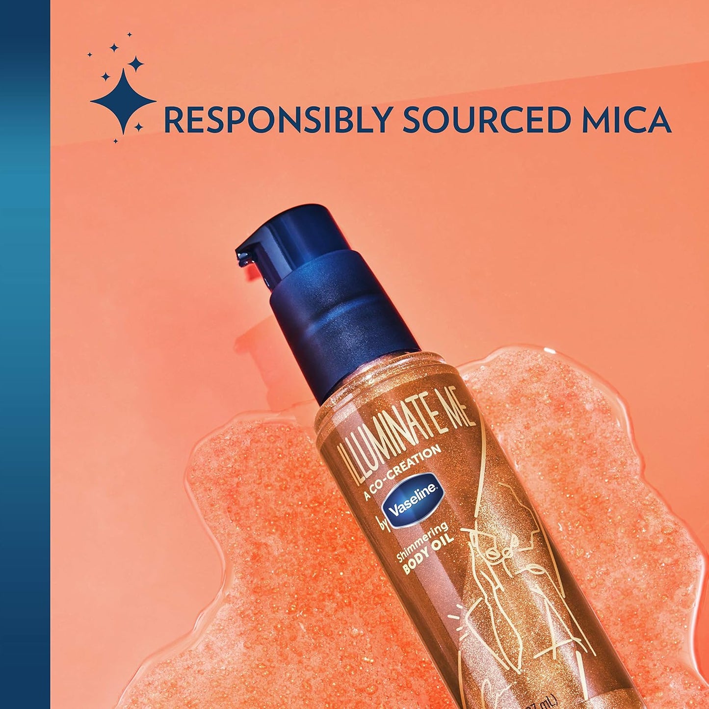 HotVaseline Illuminate Me Shimmering Body Oil Created for Melanin Rich Skin, Illuminates Skin with Finishing Touch of Shimmer for Glowing Skin 3.3 oz