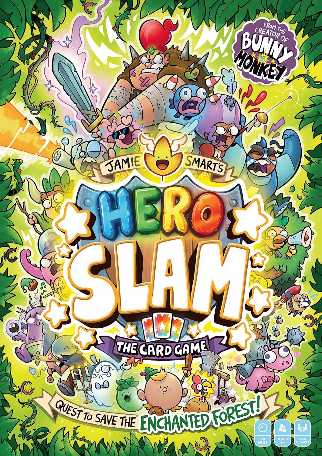 Hot Jamie Smart's Hero Slam - The Card Game - Quest To Save The Enchanted Forest! - From The Creator of Bunny Vs. Monkey, Fifty Heroes