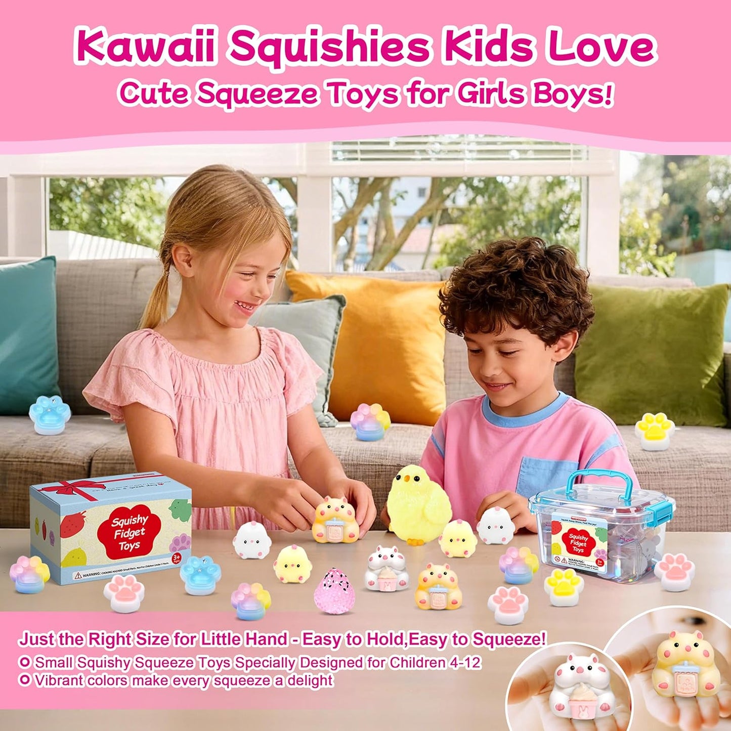 Hot10 Pack Taba Squishy Toys kit with Toy Box-Squeeze Toys Kawaii taba Squishies Stress Relief Toys Party Favors for Kids 4-8 8-12, Squishy Fidget Toys for Kids , Birthday Gifts Toys for Girls 8-10