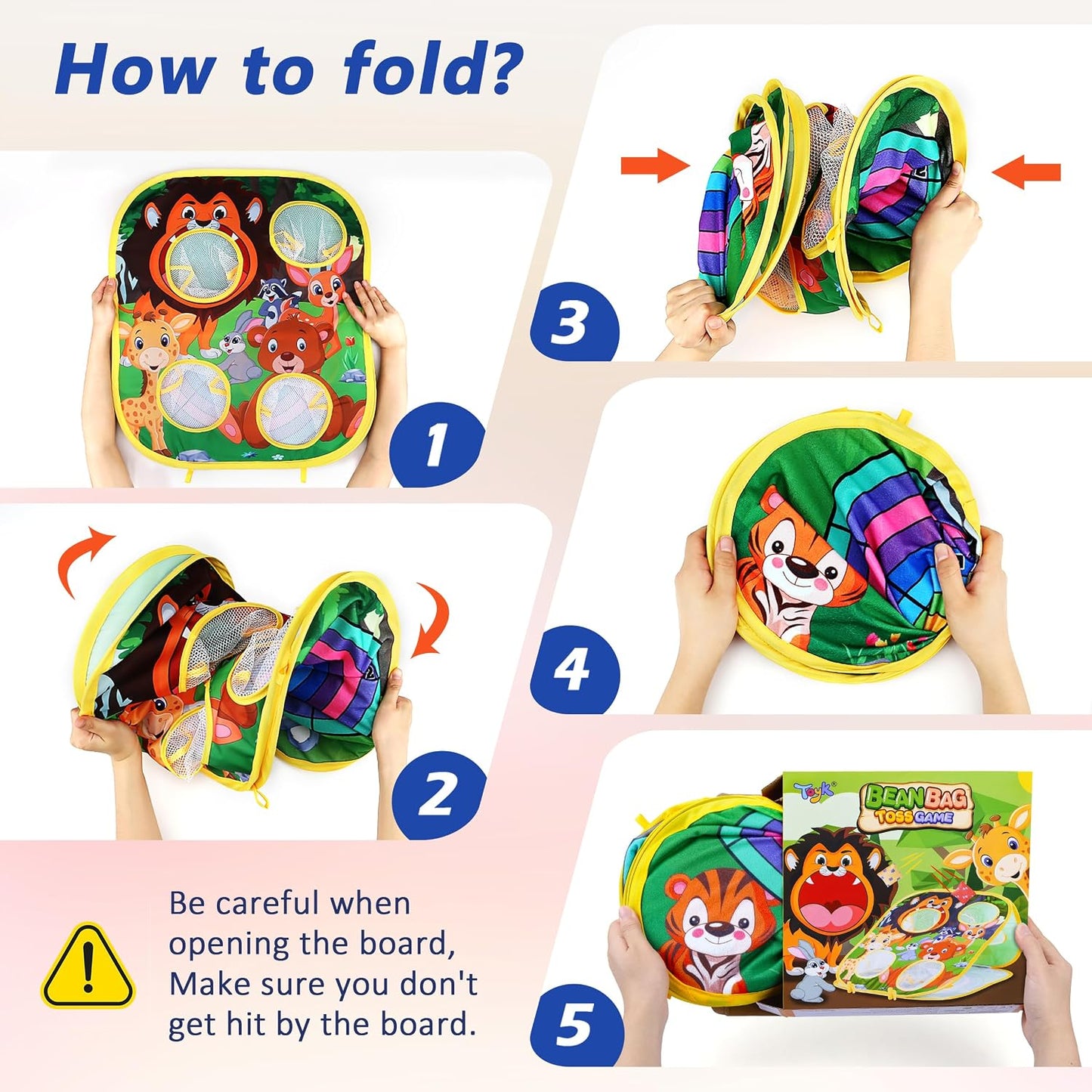 HotAnimal Bean Bag Toss Game Toy Outdoor Toss Game, Family Party Party Supplies for Kids, Gift for Boys Birthday or Christmas for Toddlers Ages 3 4 5 6 Year Old
