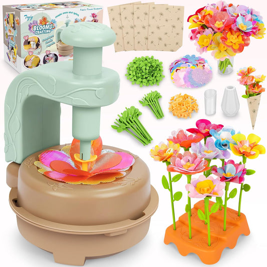 HotFabric Flower Bouquets Toys, DIY Craft Kits Toys for Kids - Flowers Market Toy, Build Your Flower Bouquet, Arts & Crafts for 4+ Year Toddler Girl, Educational Activity Preschool B-Day Gifts