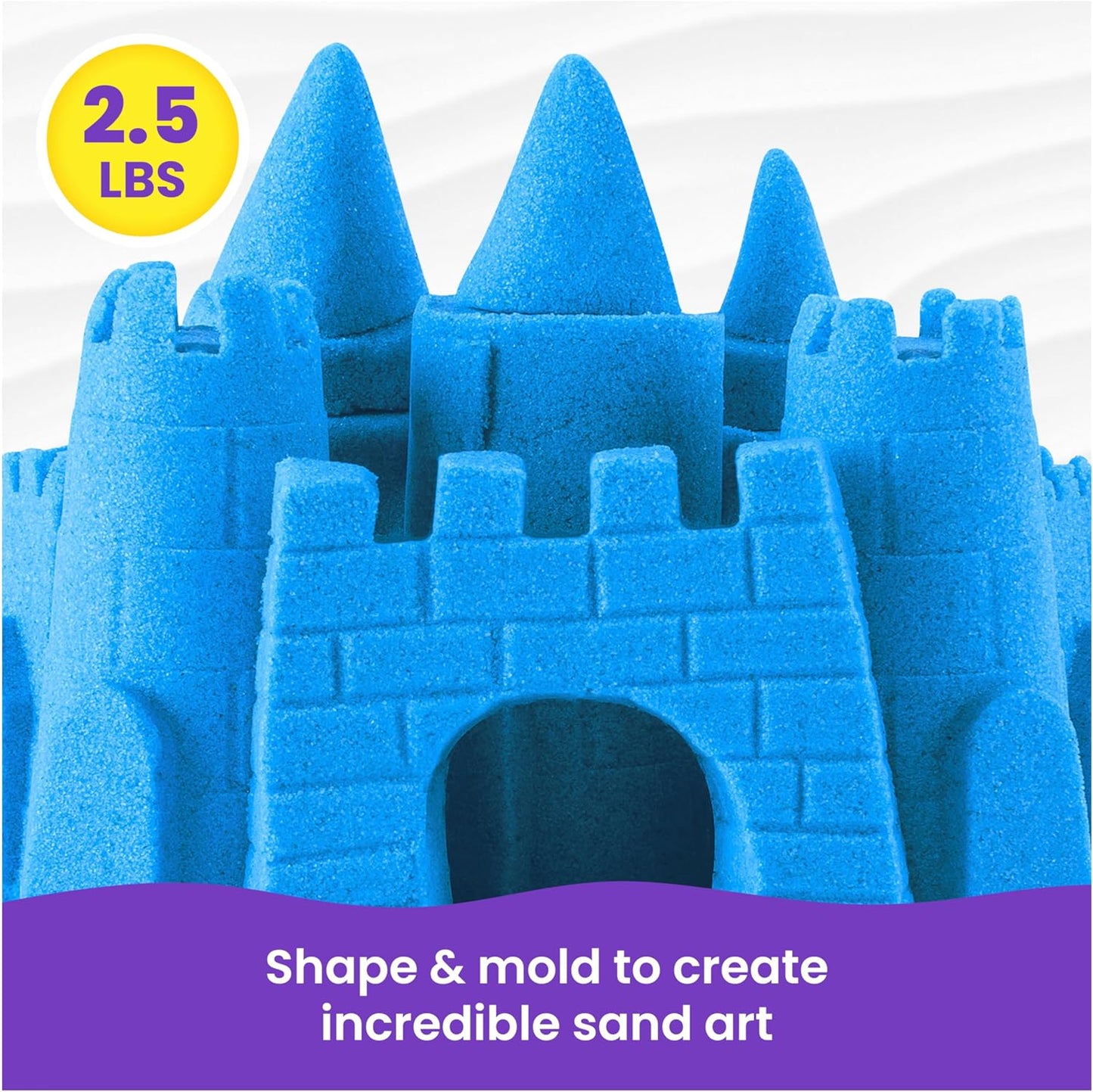 Hot Kinetic Sand 2.5lb Blue Amazon Exclusive, Moldable Sensory Toys, Ages 3+