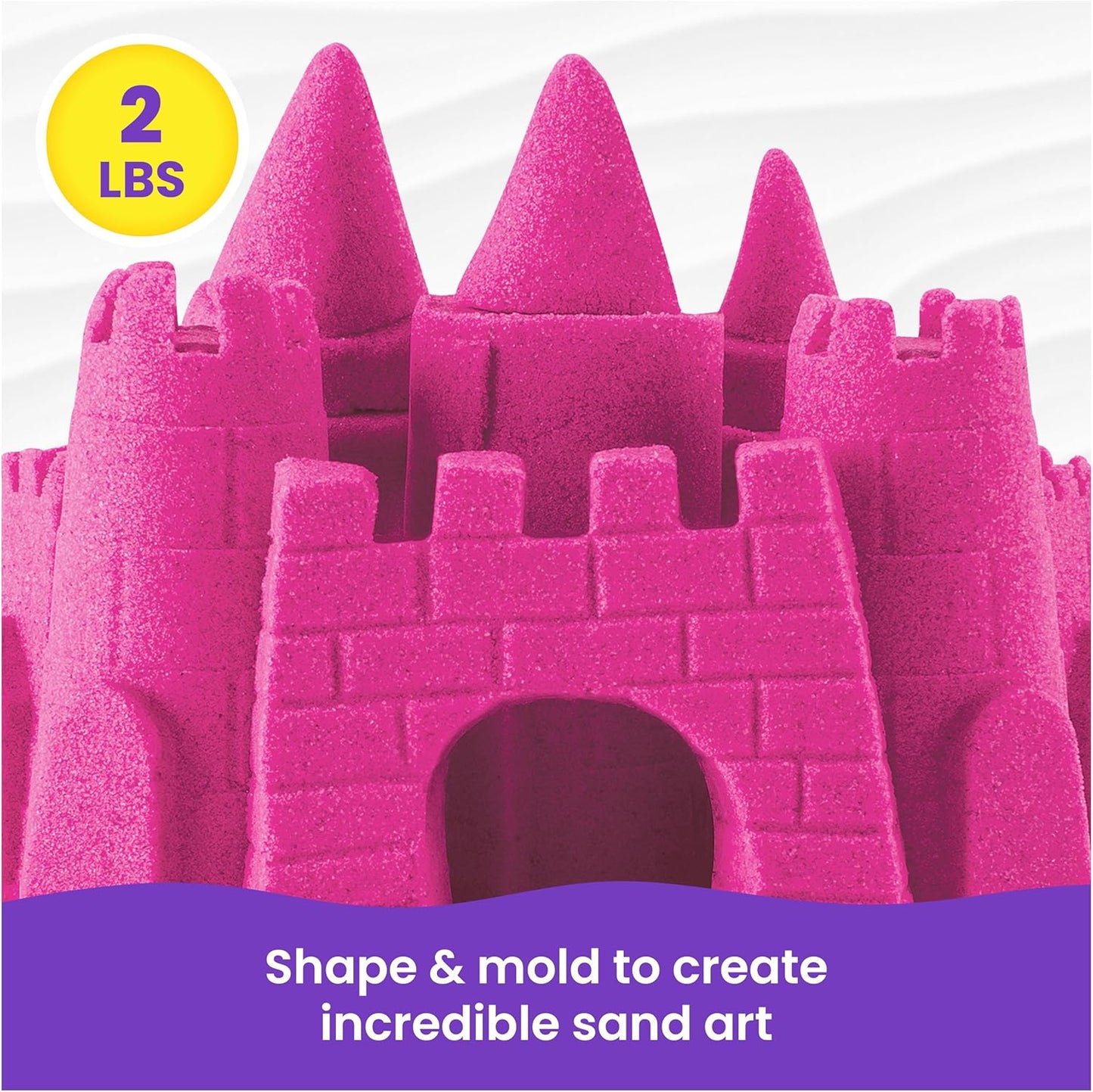 Hot Kinetic Sand 2lb Pink, Moldable Play Sand Sensory Toys, Ages 3+ | Squish, Mold, Shape & Flow Play Sand, Resealable Bag for Easy Storage, Creative Open-Ended Play, Birthday Gifts for Kids