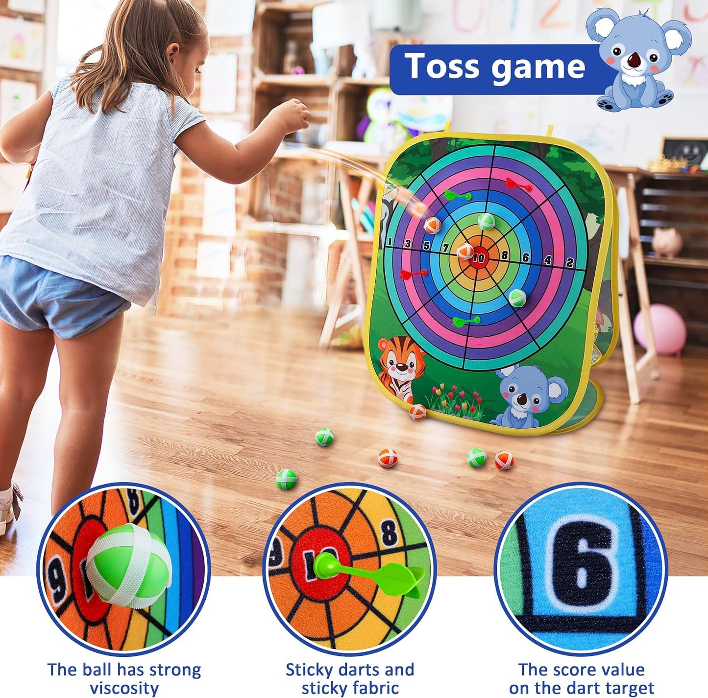 HotAnimal Bean Bag Toss Game Toy Outdoor Toss Game, Family Party Party Supplies for Kids, Gift for Boys Birthday or Christmas for Toddlers Ages 3 4 5 6 Year Old