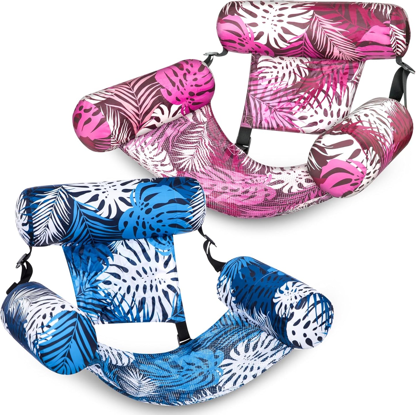 Hot SLOOSH Inflatable Pool Floats Adult,2 Packs Floating Lounge Chairs,Blow up Pool Noodles for Adult Heavy Duty,Floating Chair for Party Summer Water Beach Lake Fun