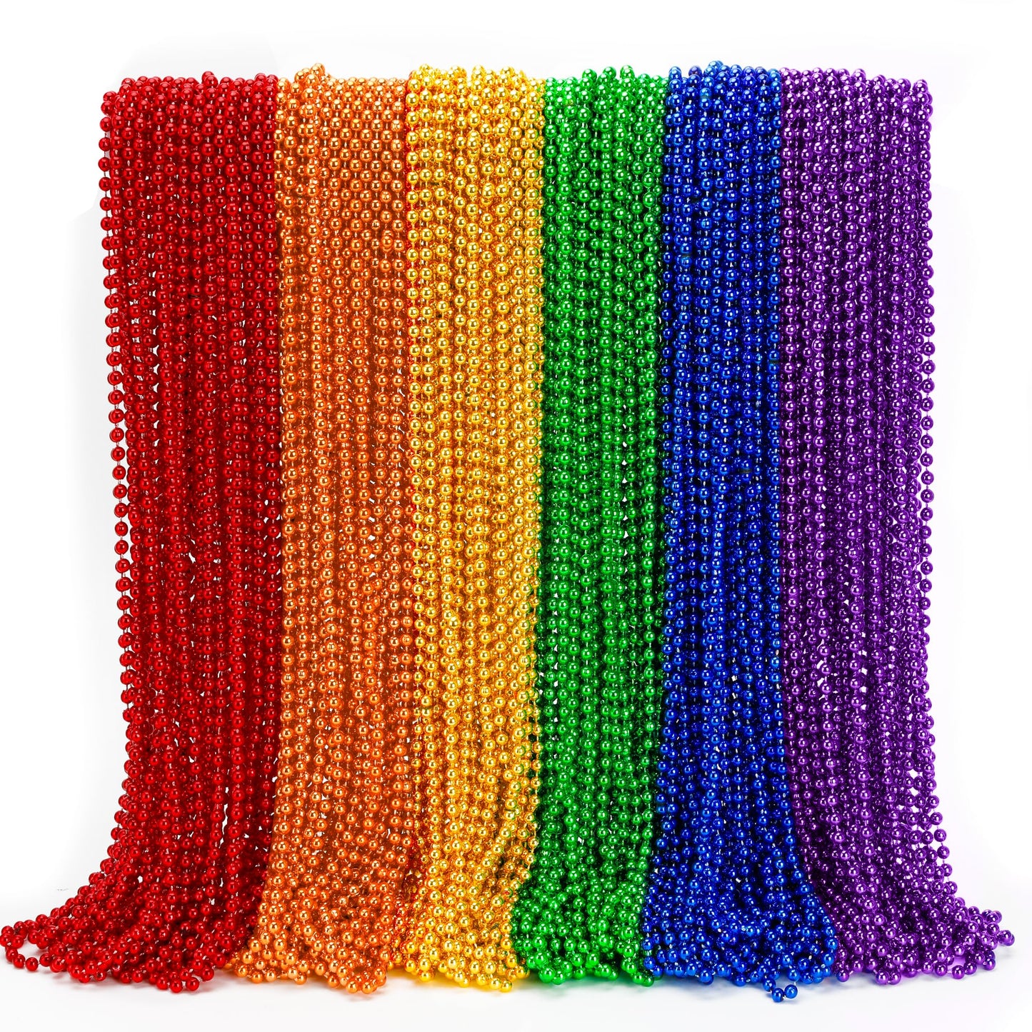 Hot100PCS 4th of July Accessories, 250th Anniversary Patriotic Beads Necklace Bulk, Fourth of July Red Blue Silver Necklace Party Favors, Beads for Veterans Day Parade Party Celebration Favors Decor