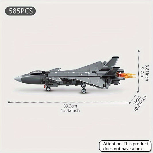 Chengdu J-20 Stealth Fighter Jet Building Blocks Set for Adults, DIY Collectible Model Kit, Educational Construction Toy, Aviation Military